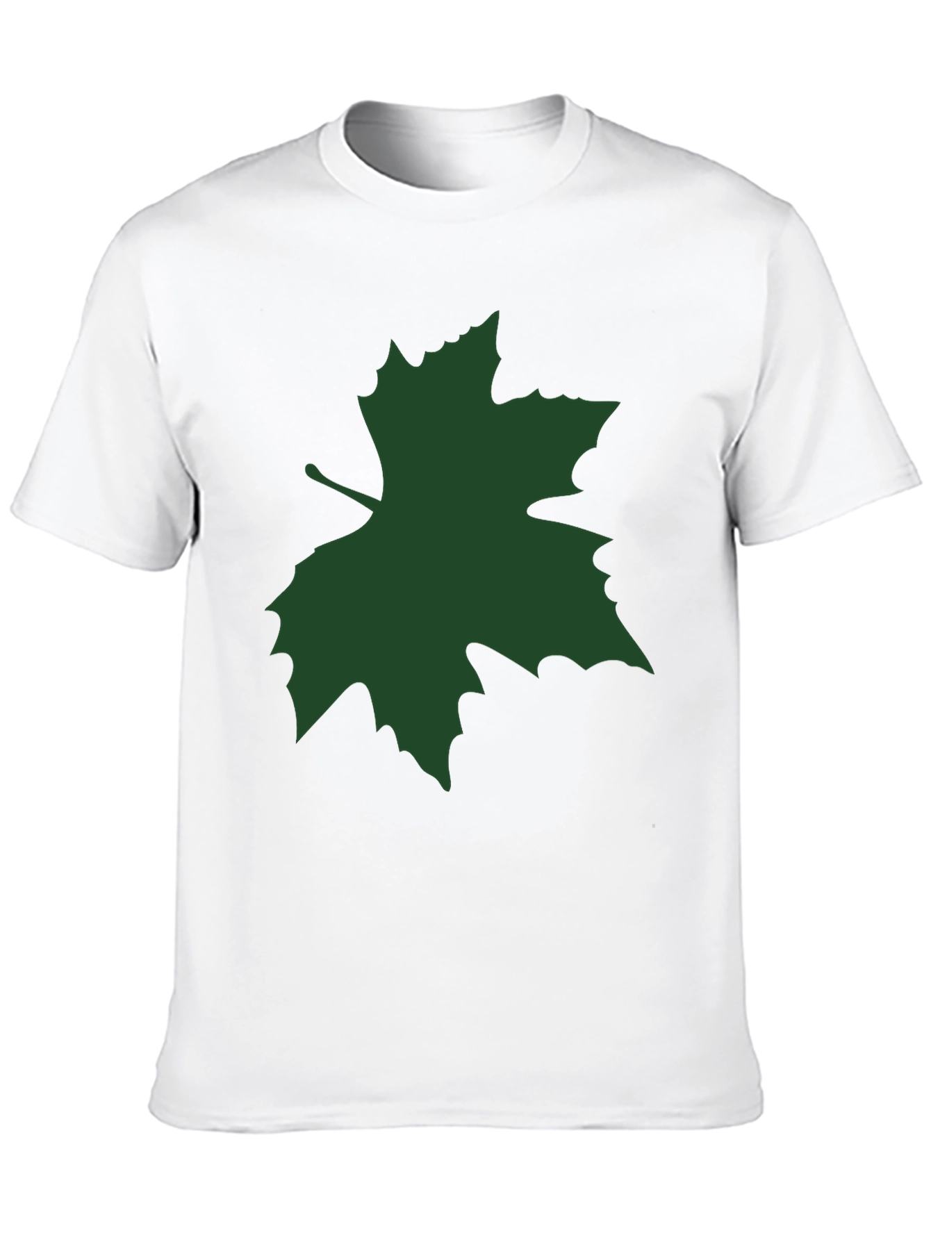 Green Leaf Graphic Black Tee