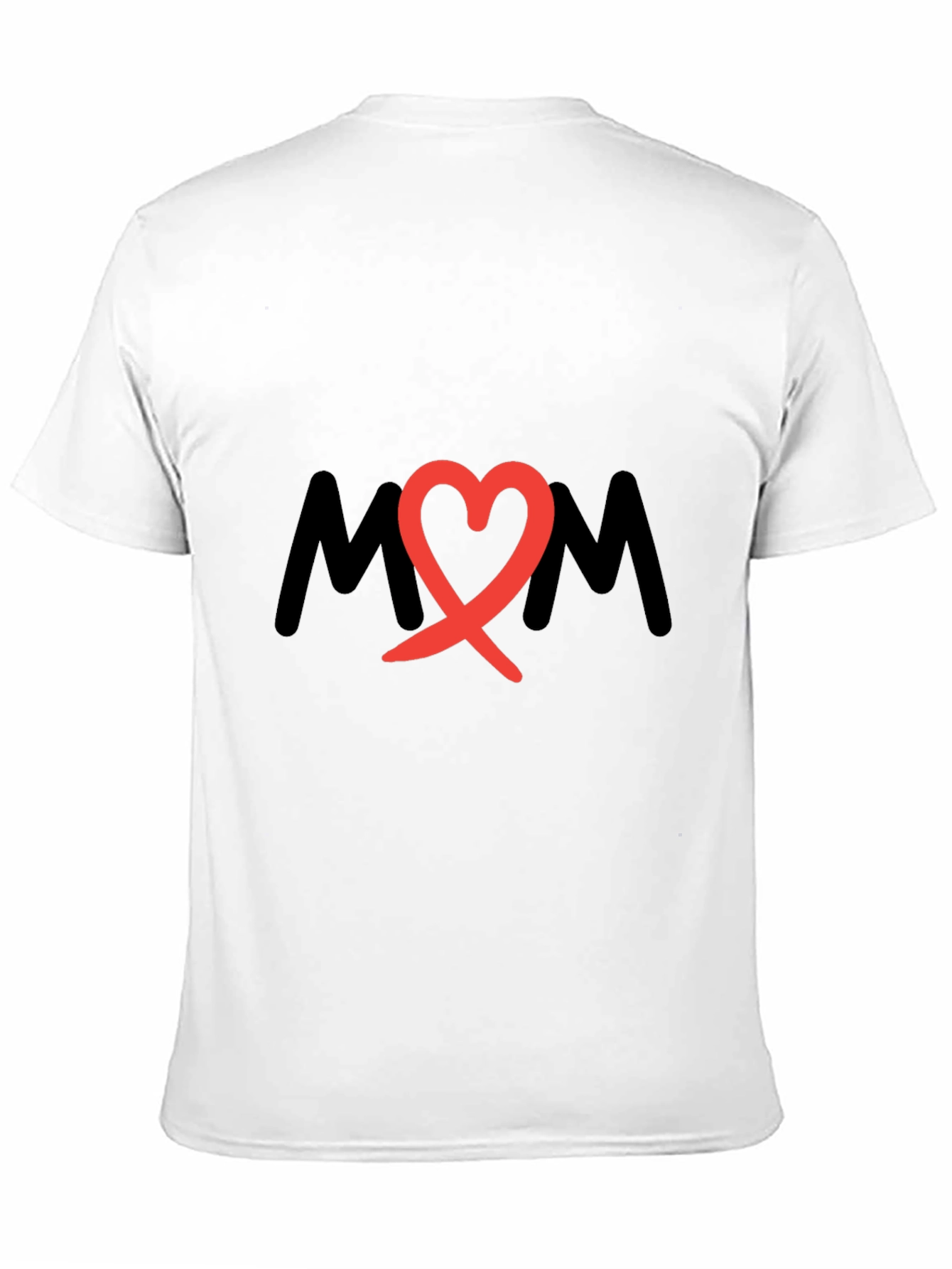 Mom Heart Graphic Black T-Shirt