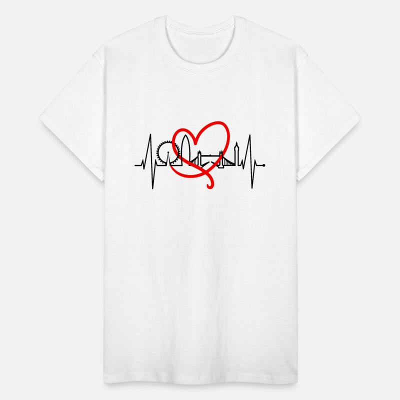 London Skyline Heartbeat England Fan Lover UK Gift