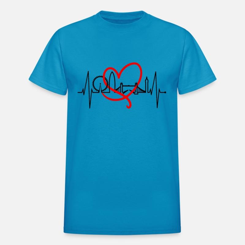 London Skyline Heartbeat England Fan Lover UK Gift