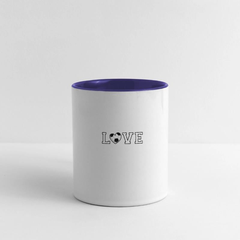 LOVE soccer ball heart white sign