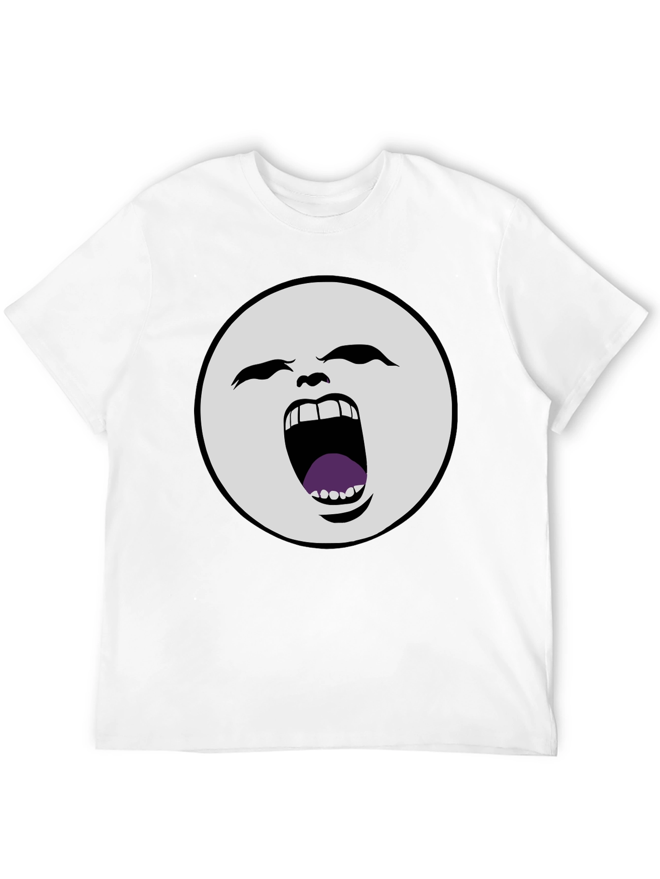 Screaming Moon Face Graphic Tee