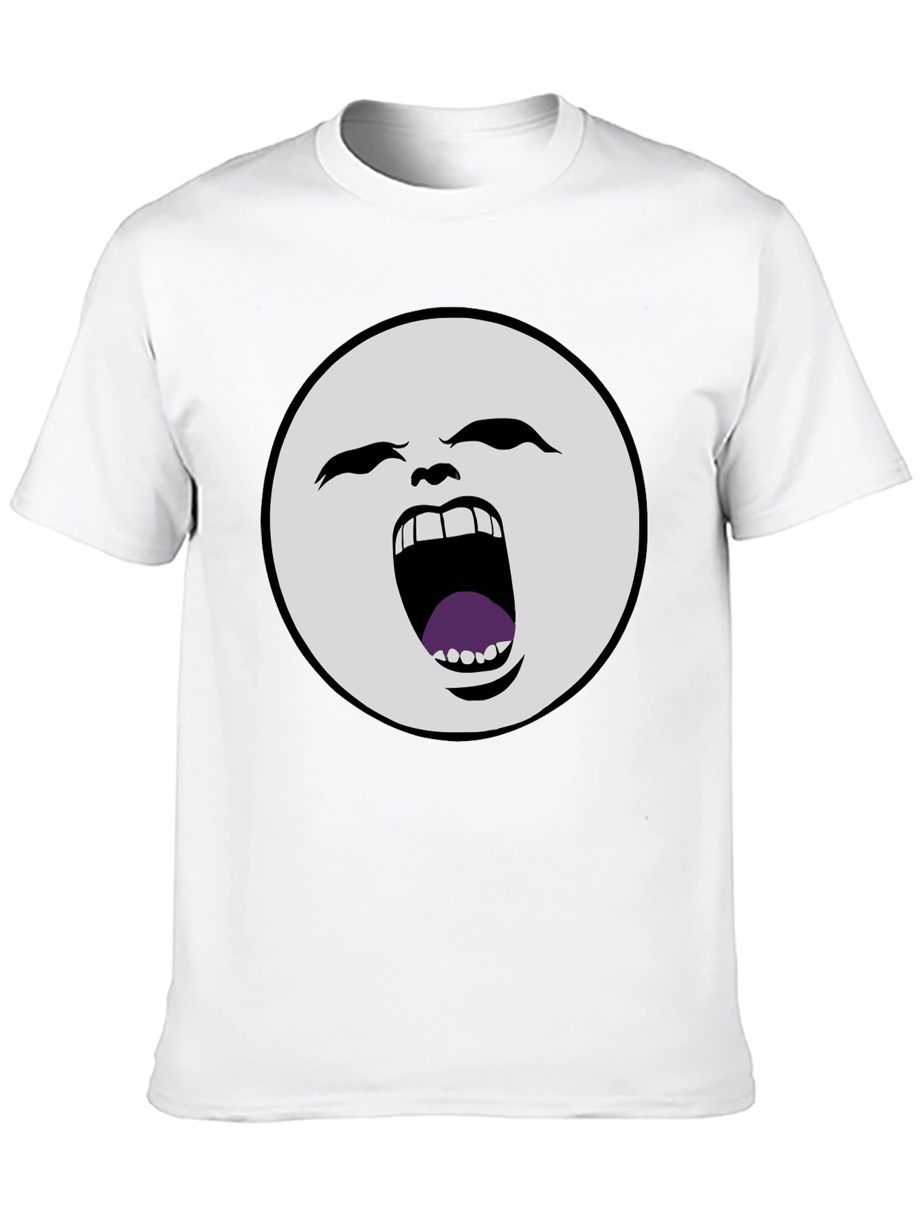 Screaming Moon Face Graphic Tee