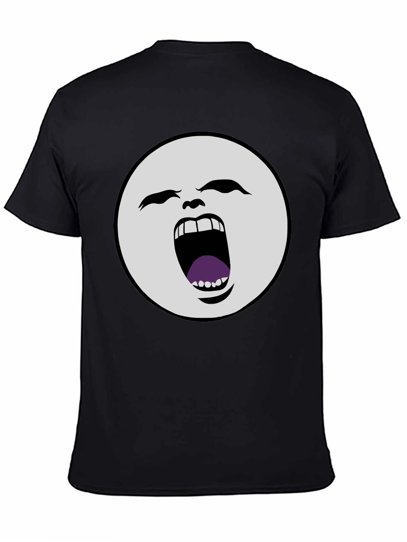 Screaming Moon Face Graphic Tee