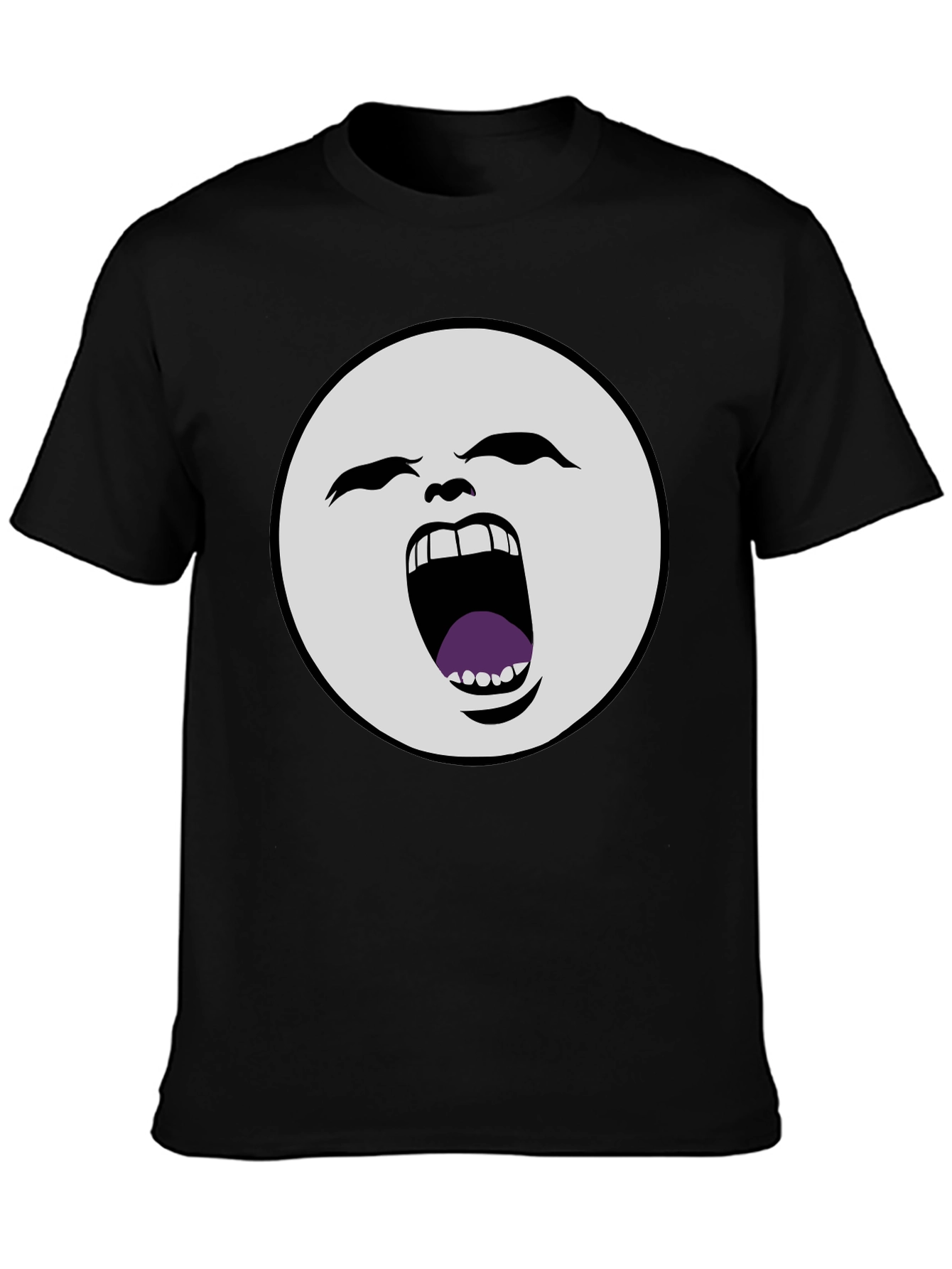 Screaming Moon Face Graphic Tee