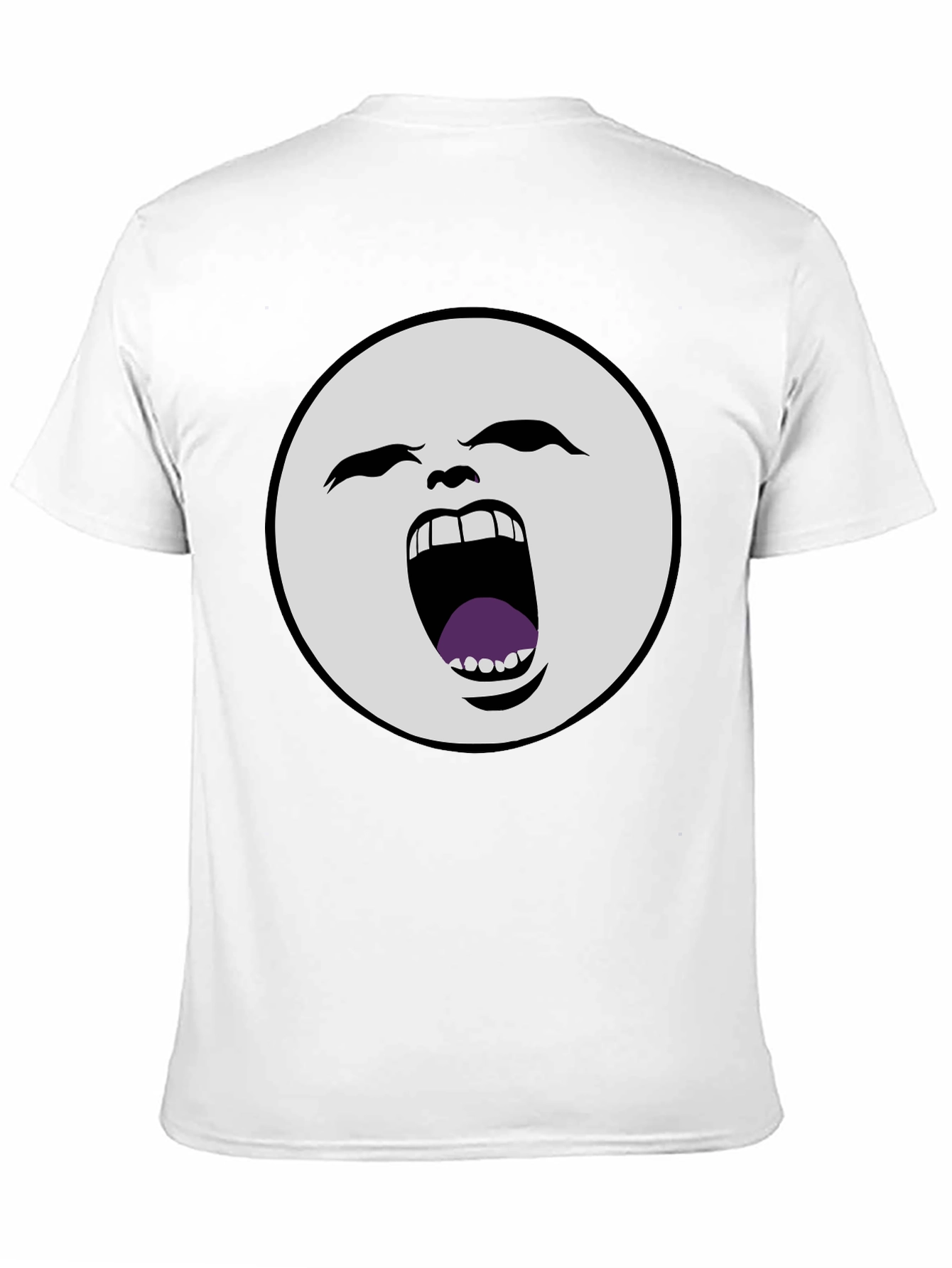 Screaming Moon Face Graphic Tee