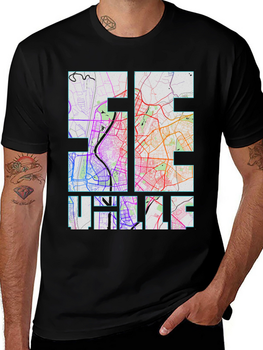 Halle Germany Map T-Shirt - Unique City Souvenir