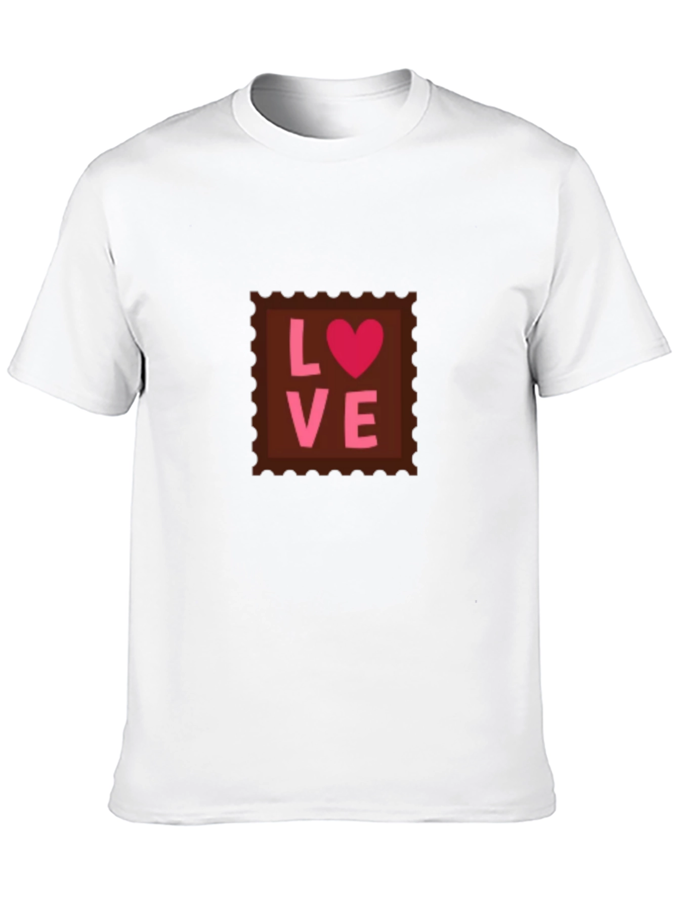 Love Stamp T-Shirt - Black Valentines Day Tee