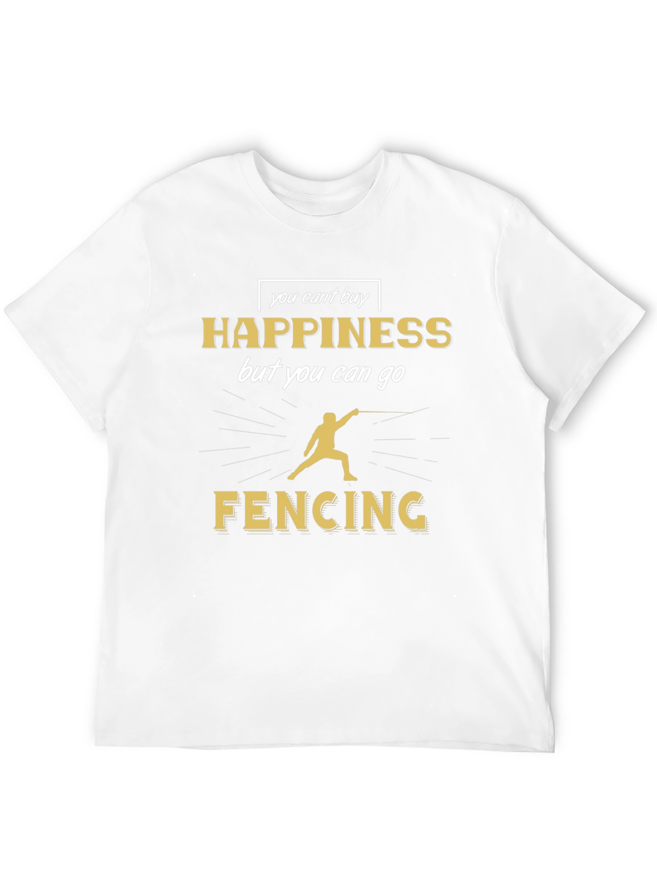 Fencing Happiness Black T-Shirt