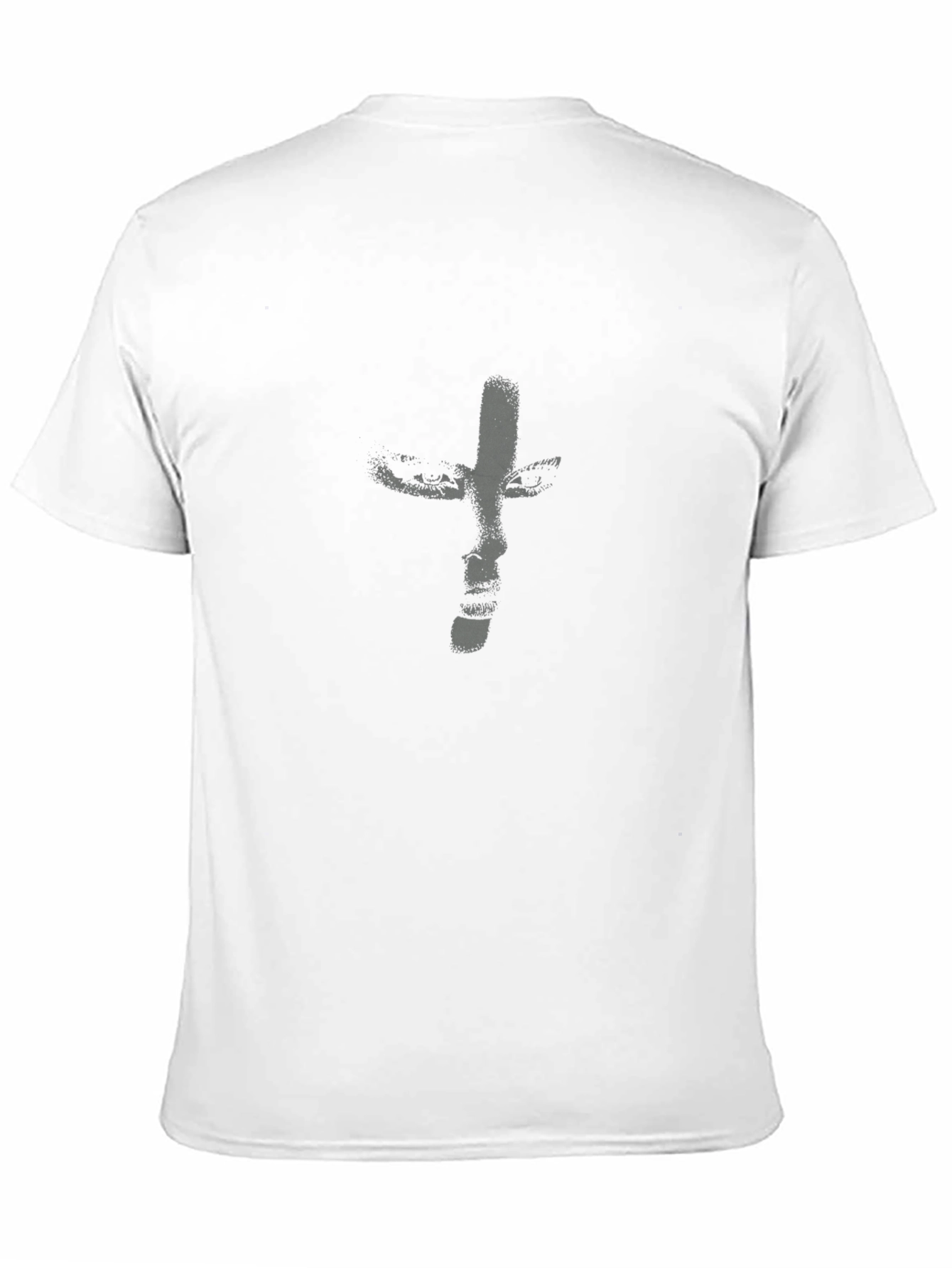 Abstract Face Graphic Black T-Shirt