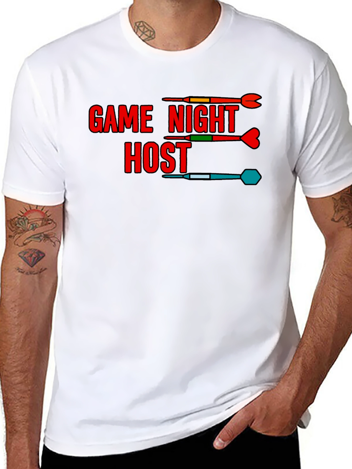 Game Night Host T-Shirt - Dart Theme