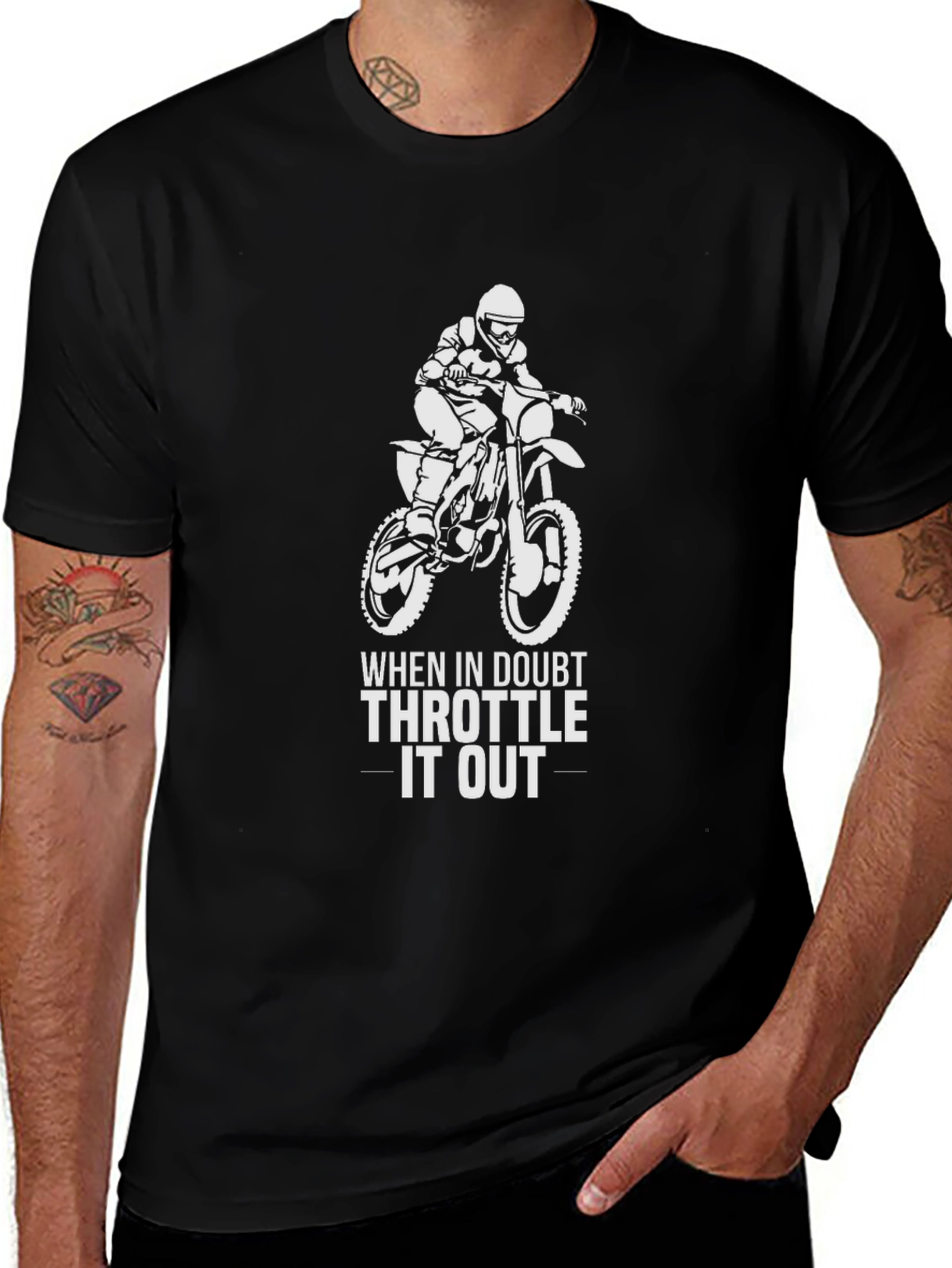 Throttle It Out T-Shirt - Motocross Design