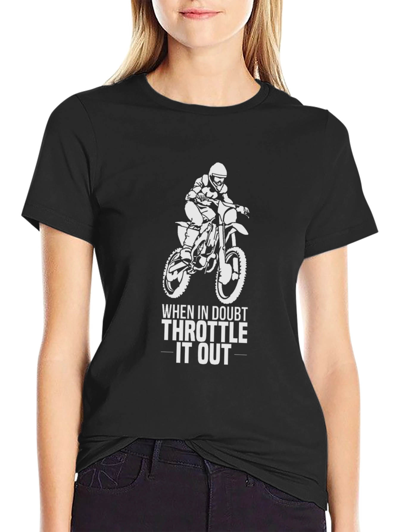 Throttle It Out T-Shirt - Motocross Design