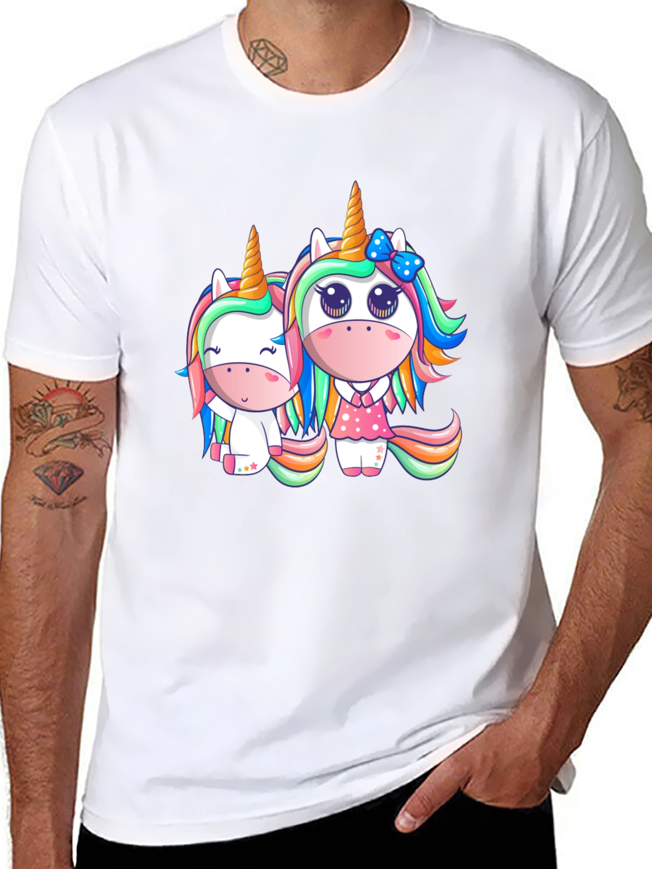 Cute Unicorns Black T-Shirt