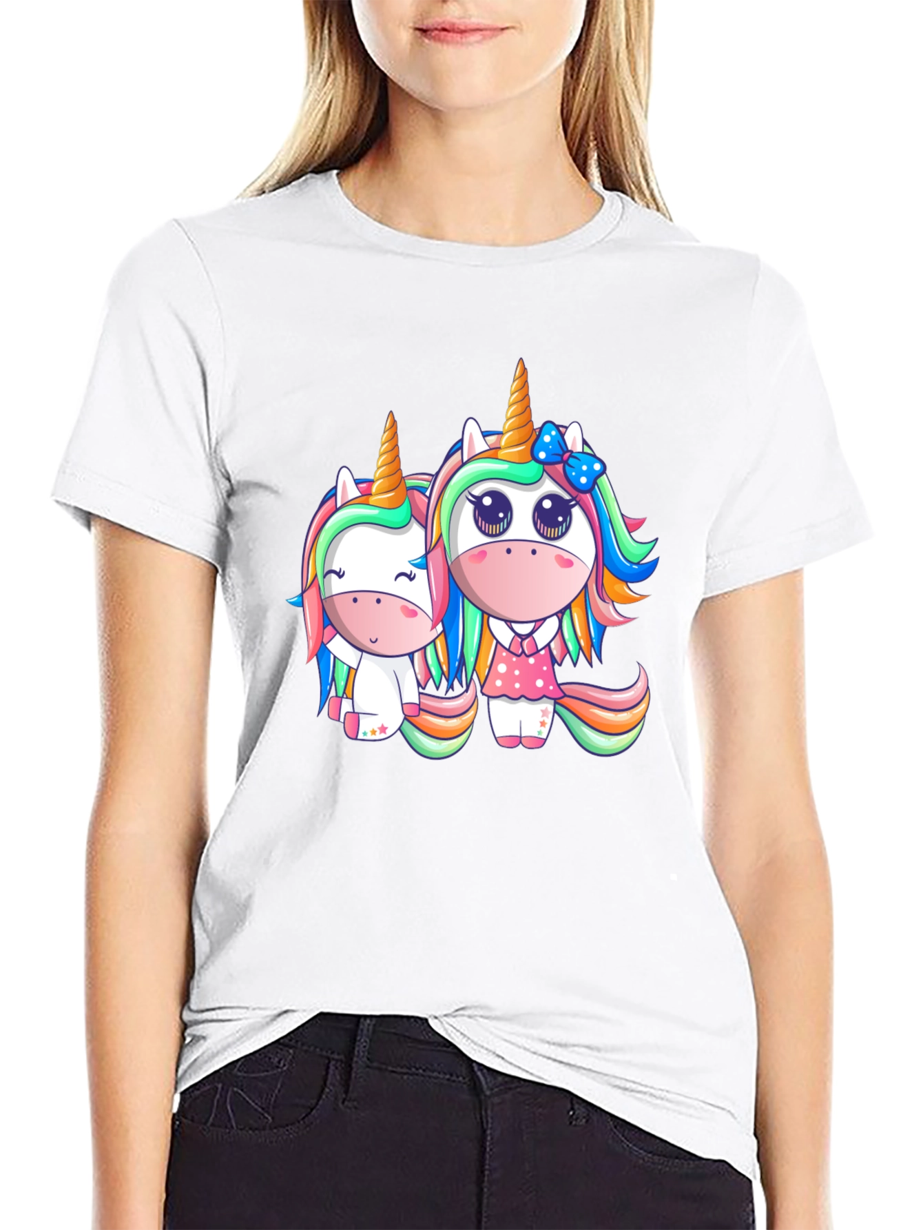 Cute Unicorns Black T-Shirt