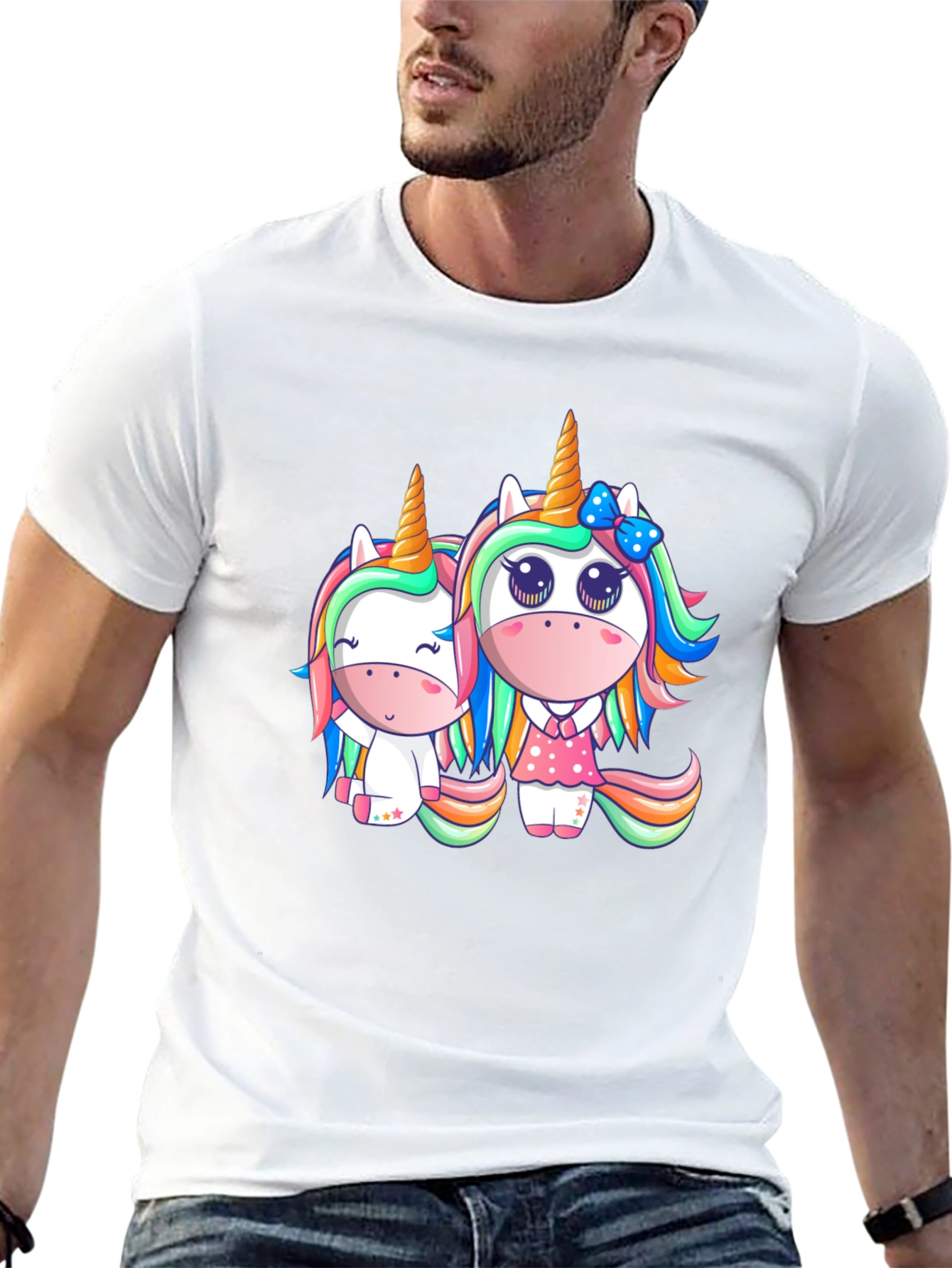 Cute Unicorns Black T-Shirt