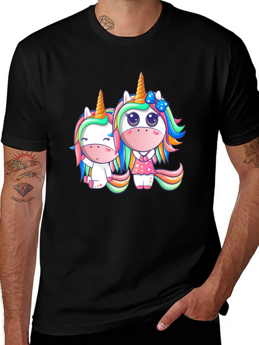 Cute Unicorns Black T-Shirt