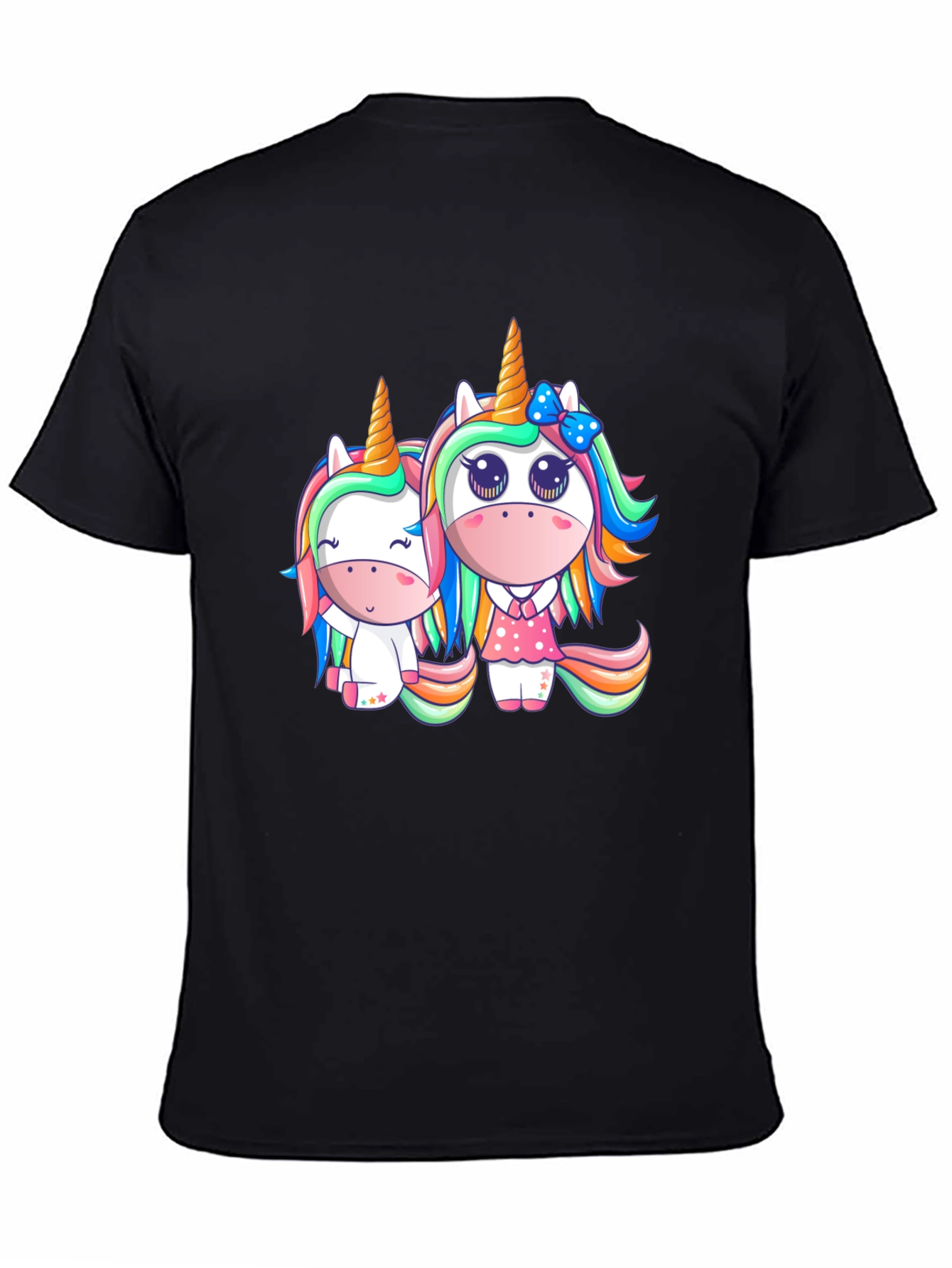 Cute Unicorns Black T-Shirt