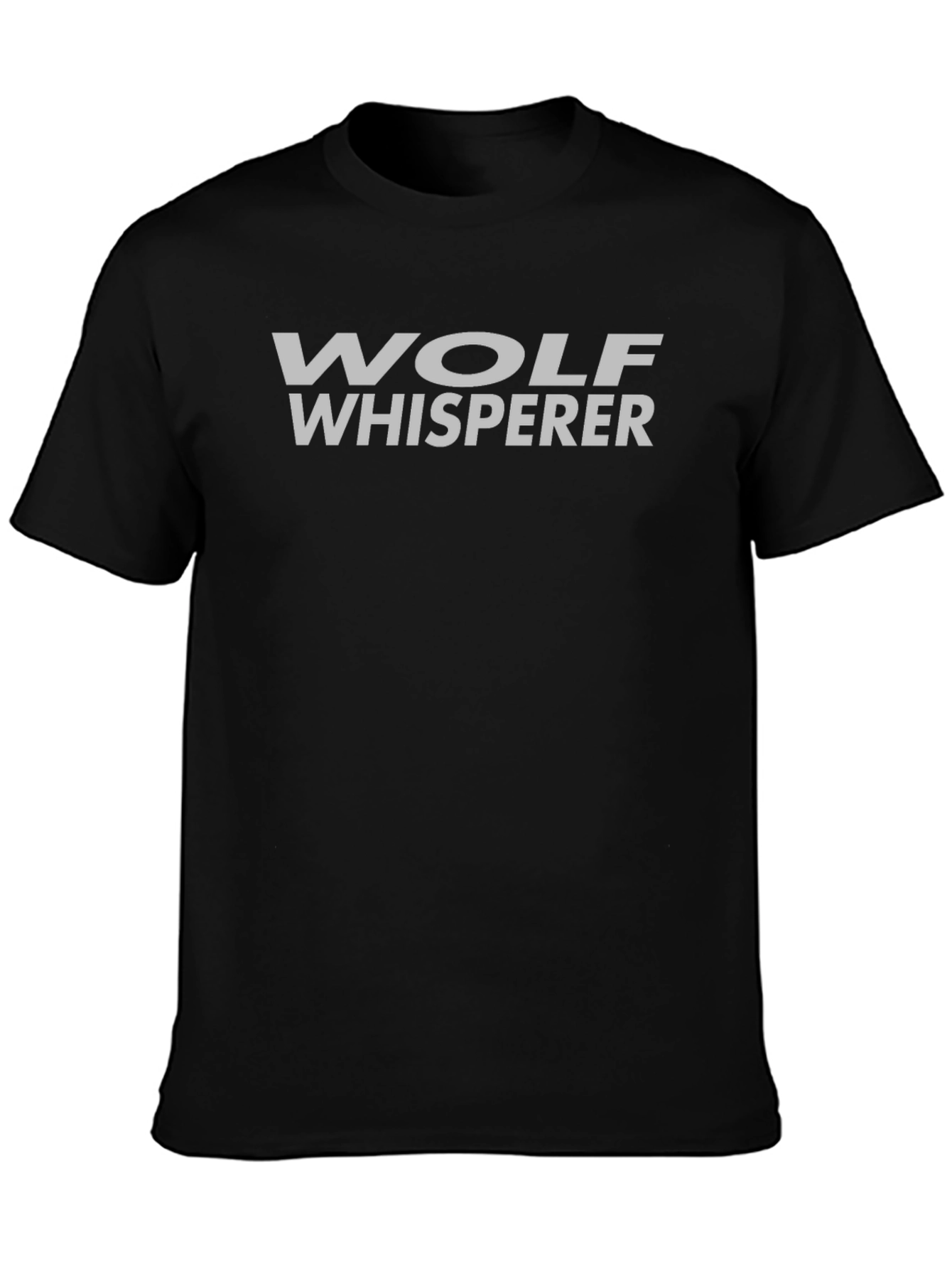 Wolf Whisperer Graphic Tee - Black Cotton Blend Shirt