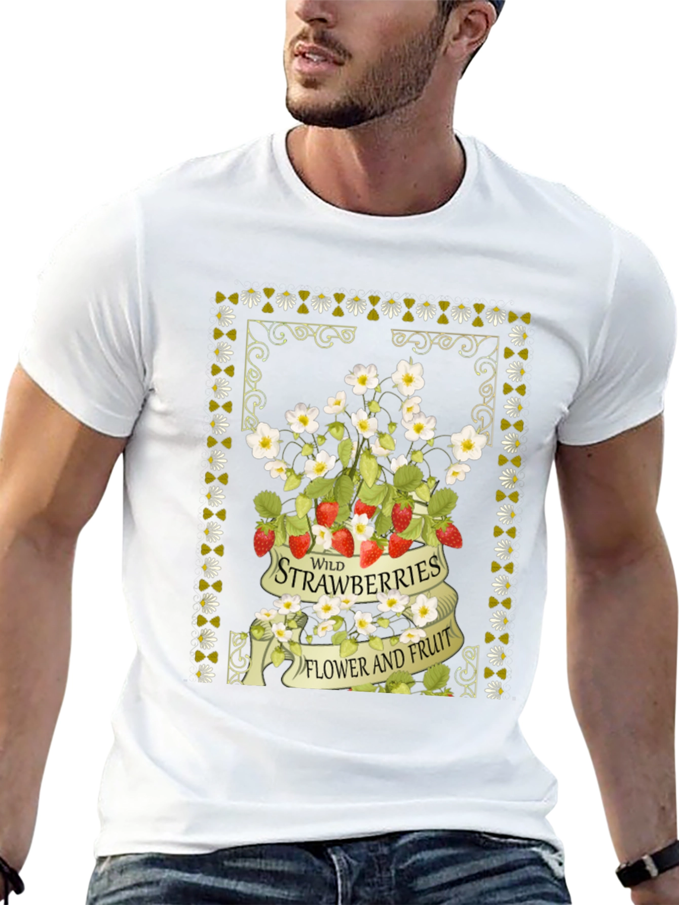 Wild Strawberries Graphic Print Tee