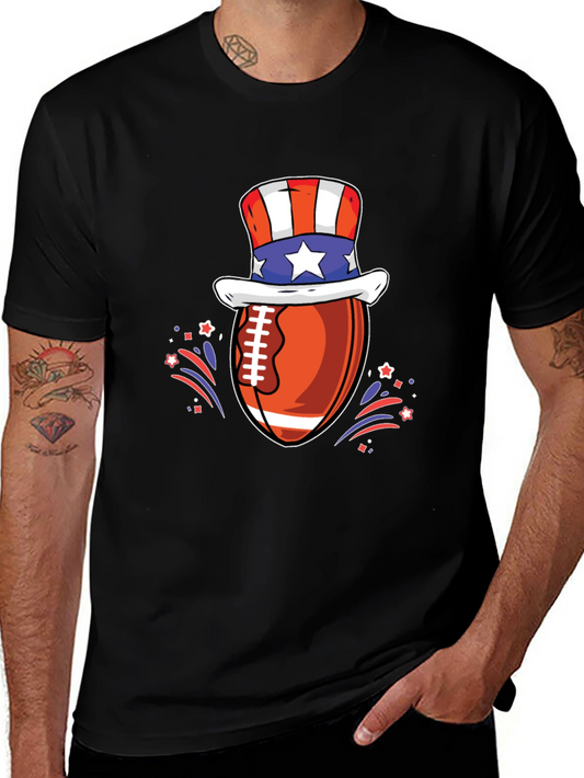 Patriotic Football T-Shirt - USA Pride!