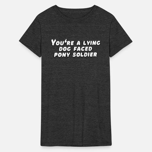 Lying dog faced pony solider