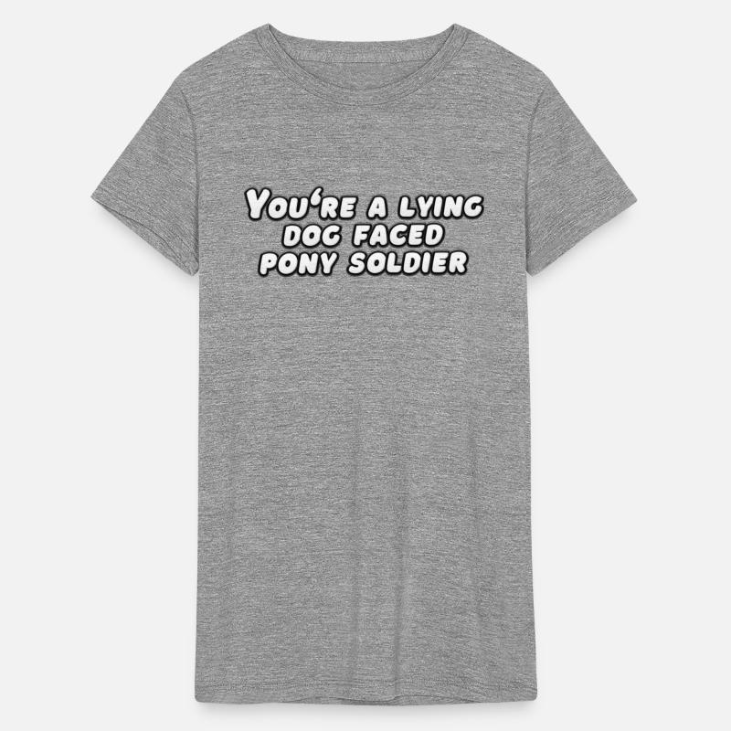 Lying dog faced pony solider