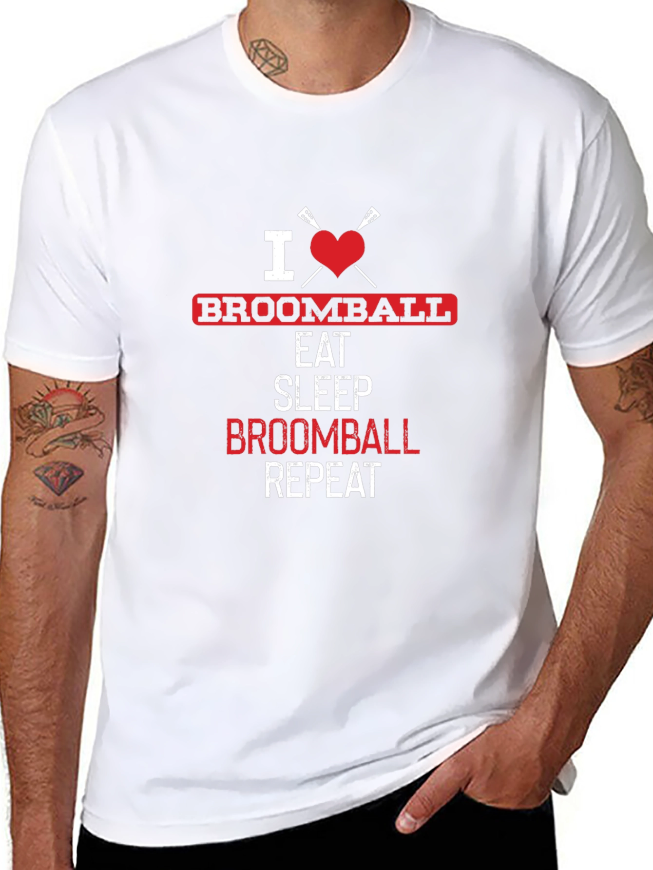 I Love Broomball Graphic T-Shirt