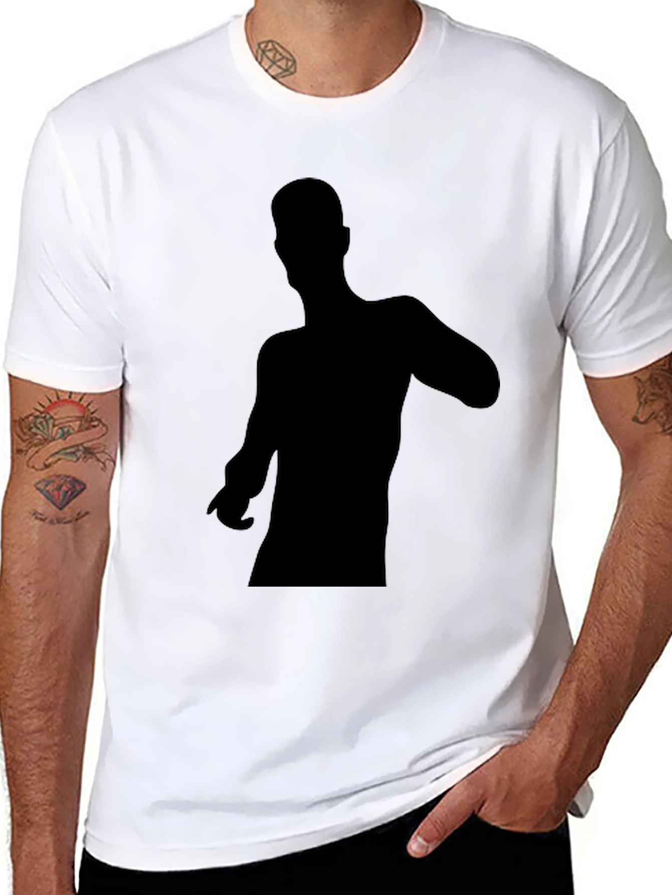 Silhouette Graphic T-Shirt - Mens Black Tee