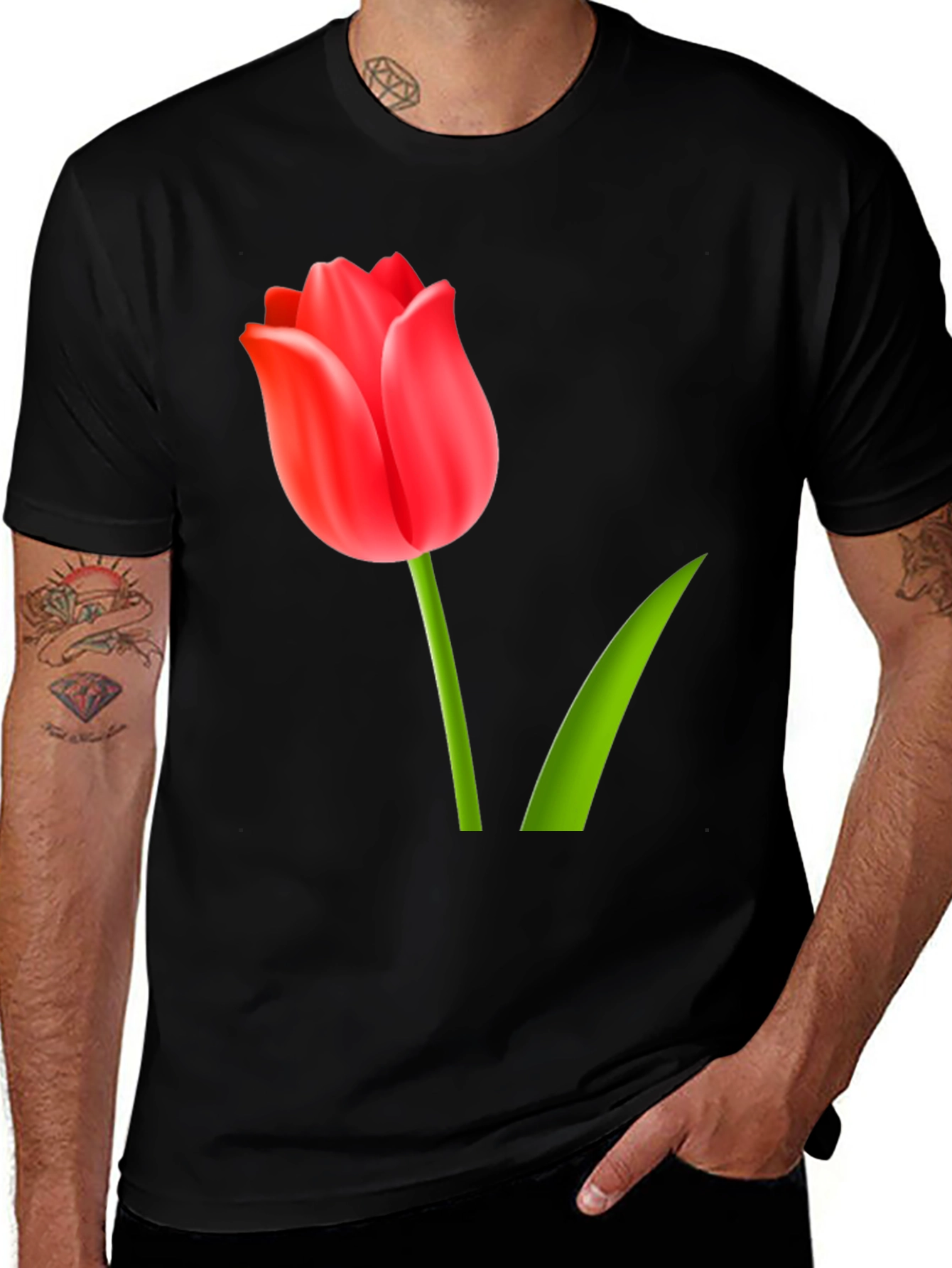 Tulip Graphic Tee - Stylish Floral T-Shirt