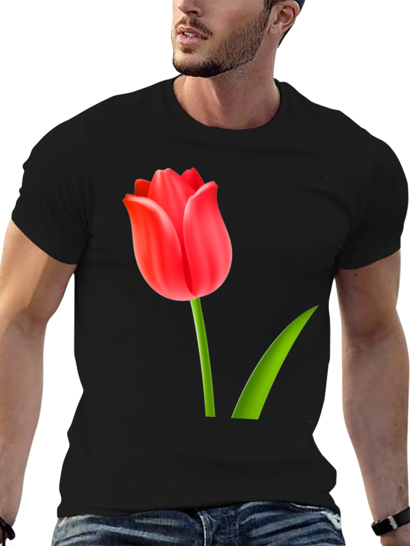 Tulip Graphic Tee - Stylish Floral T-Shirt