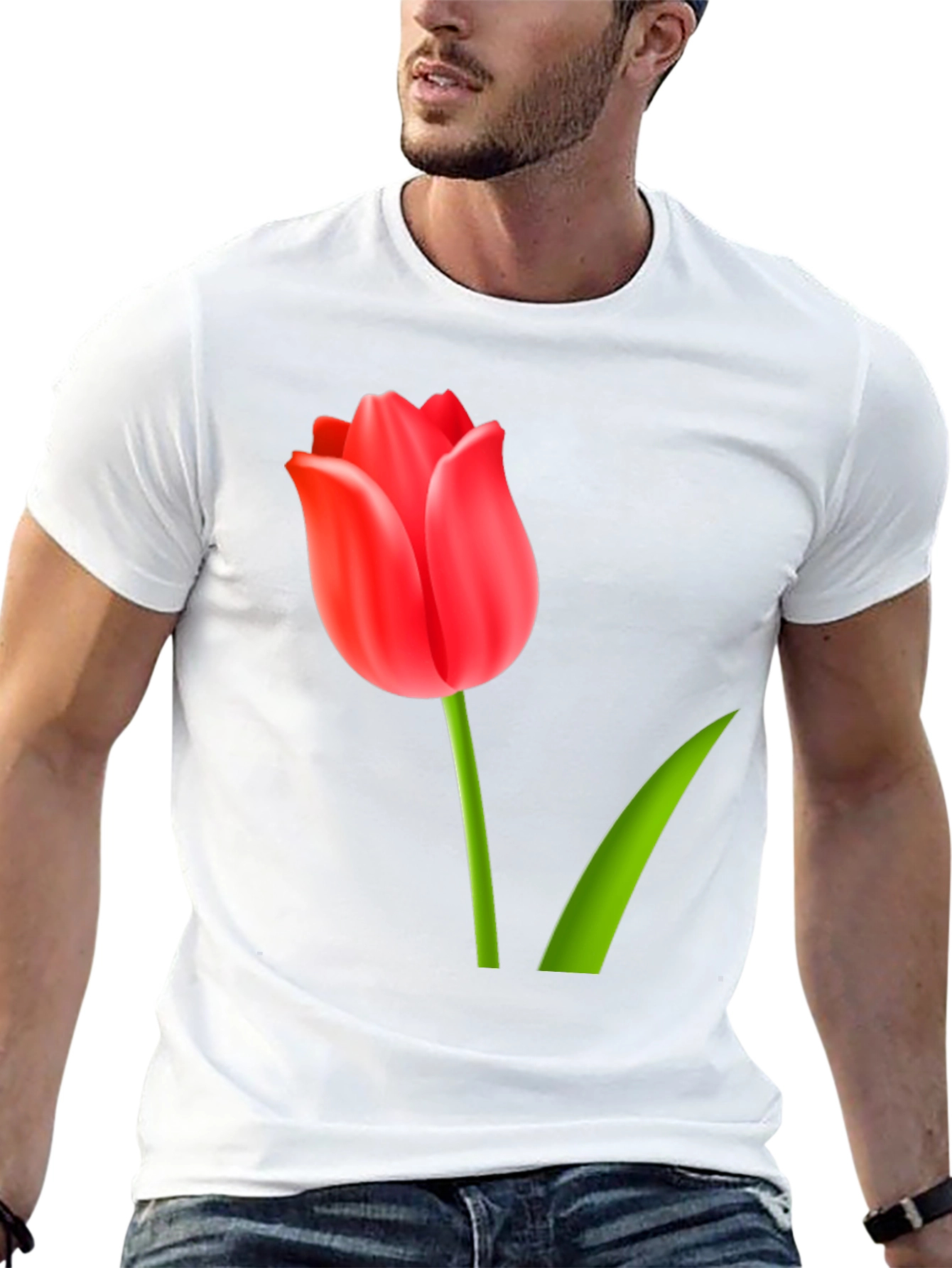 Tulip Graphic Tee - Stylish Floral T-Shirt