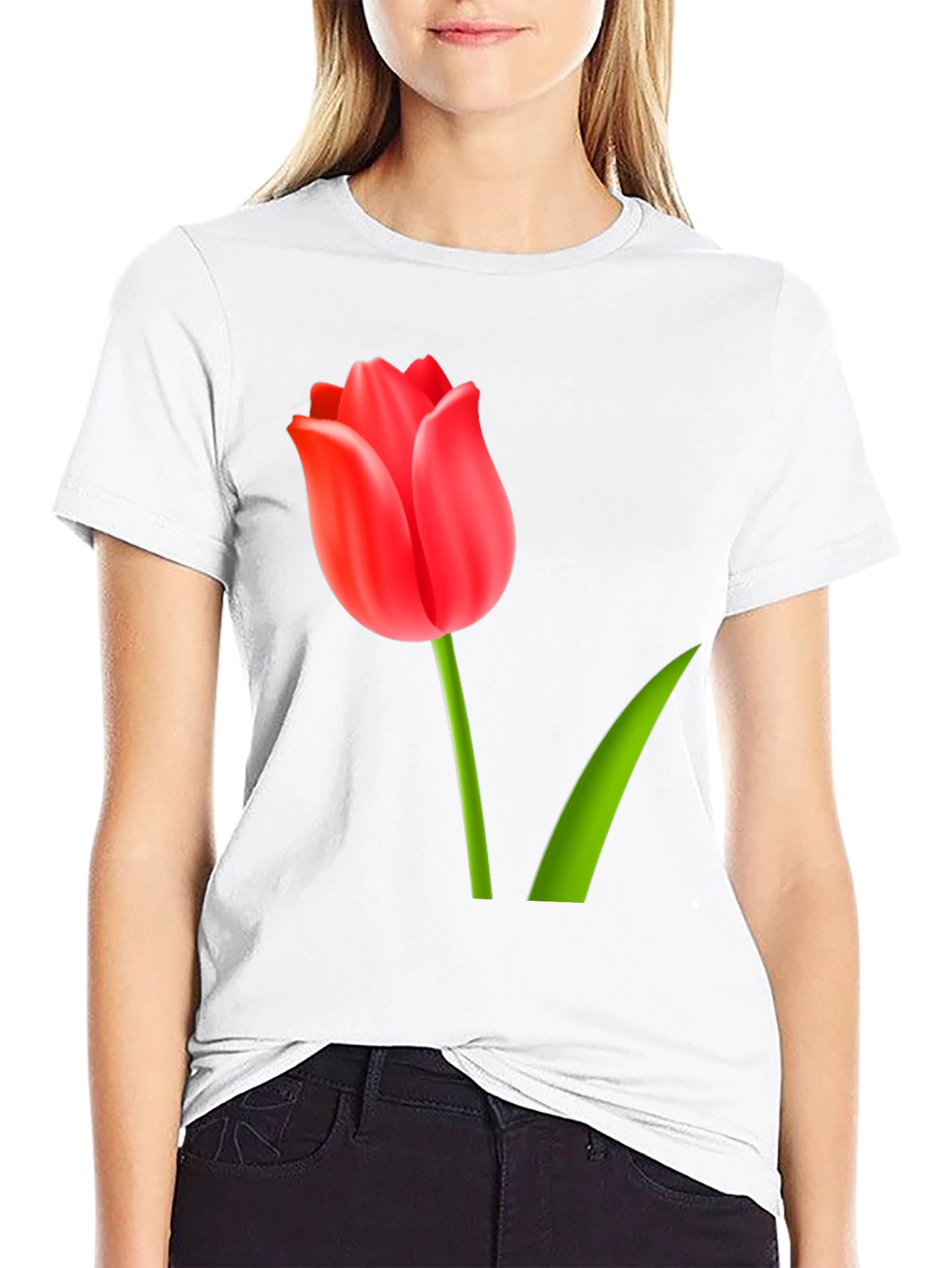 Tulip Graphic Tee - Stylish Floral T-Shirt