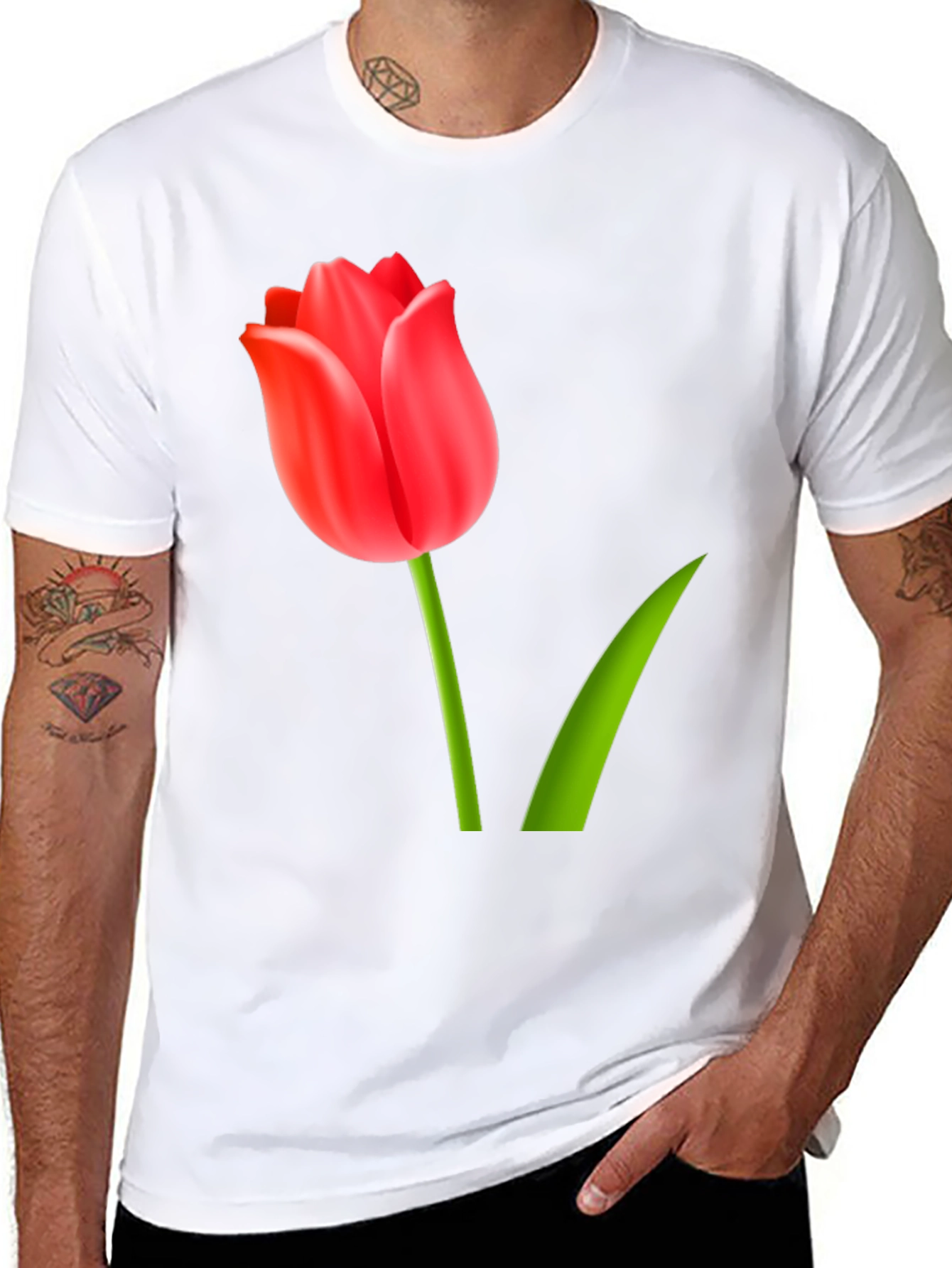 Tulip Graphic Tee - Stylish Floral T-Shirt