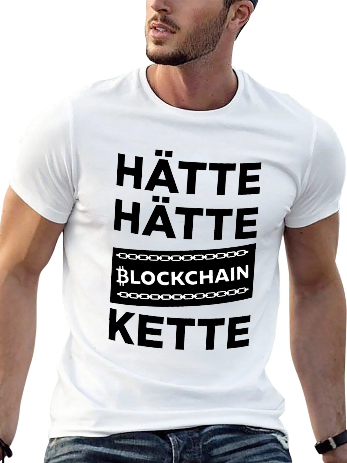 Hätte Kette Blockchain Black T-Shirt
