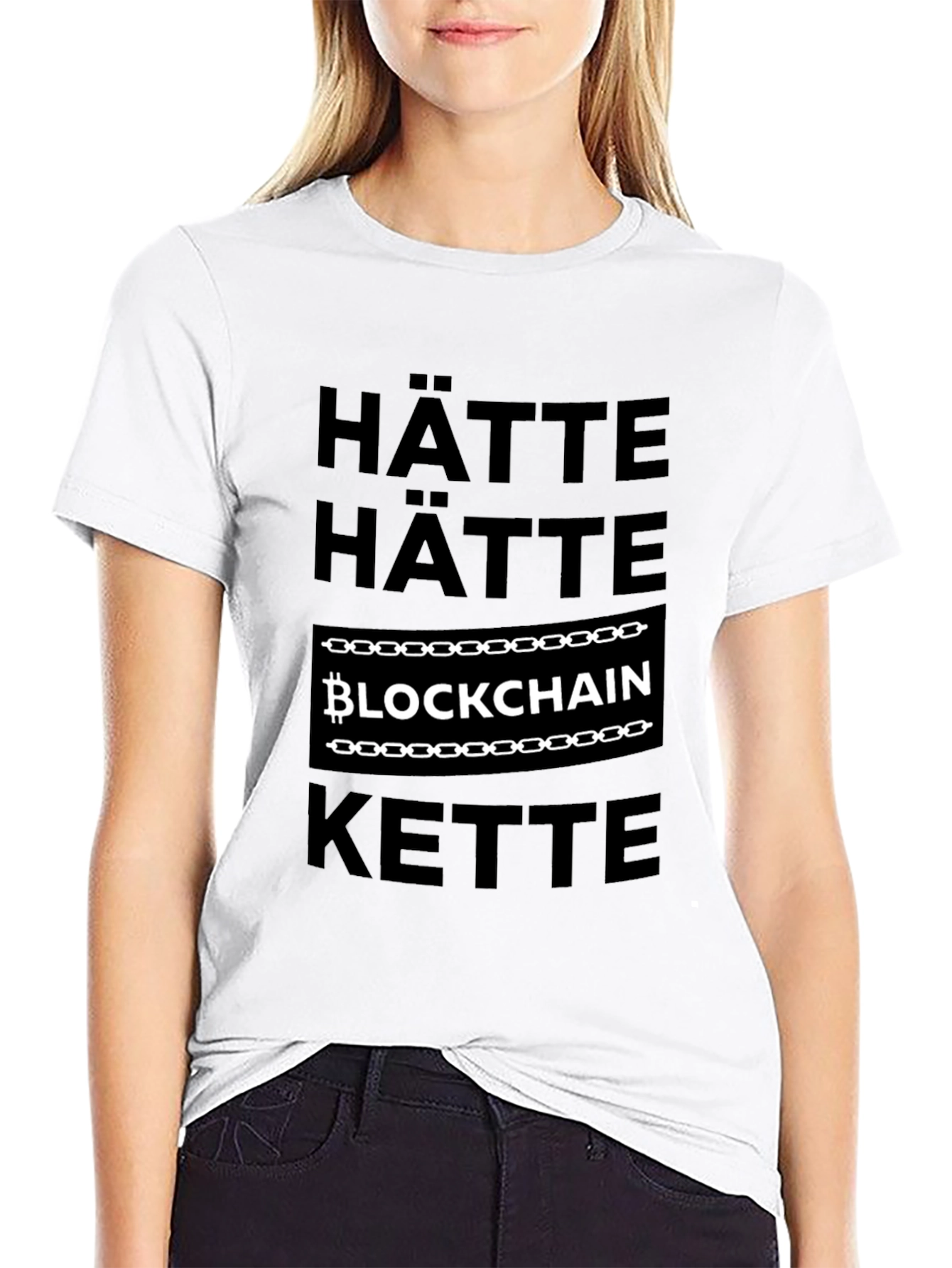 Hätte Kette Blockchain Black T-Shirt