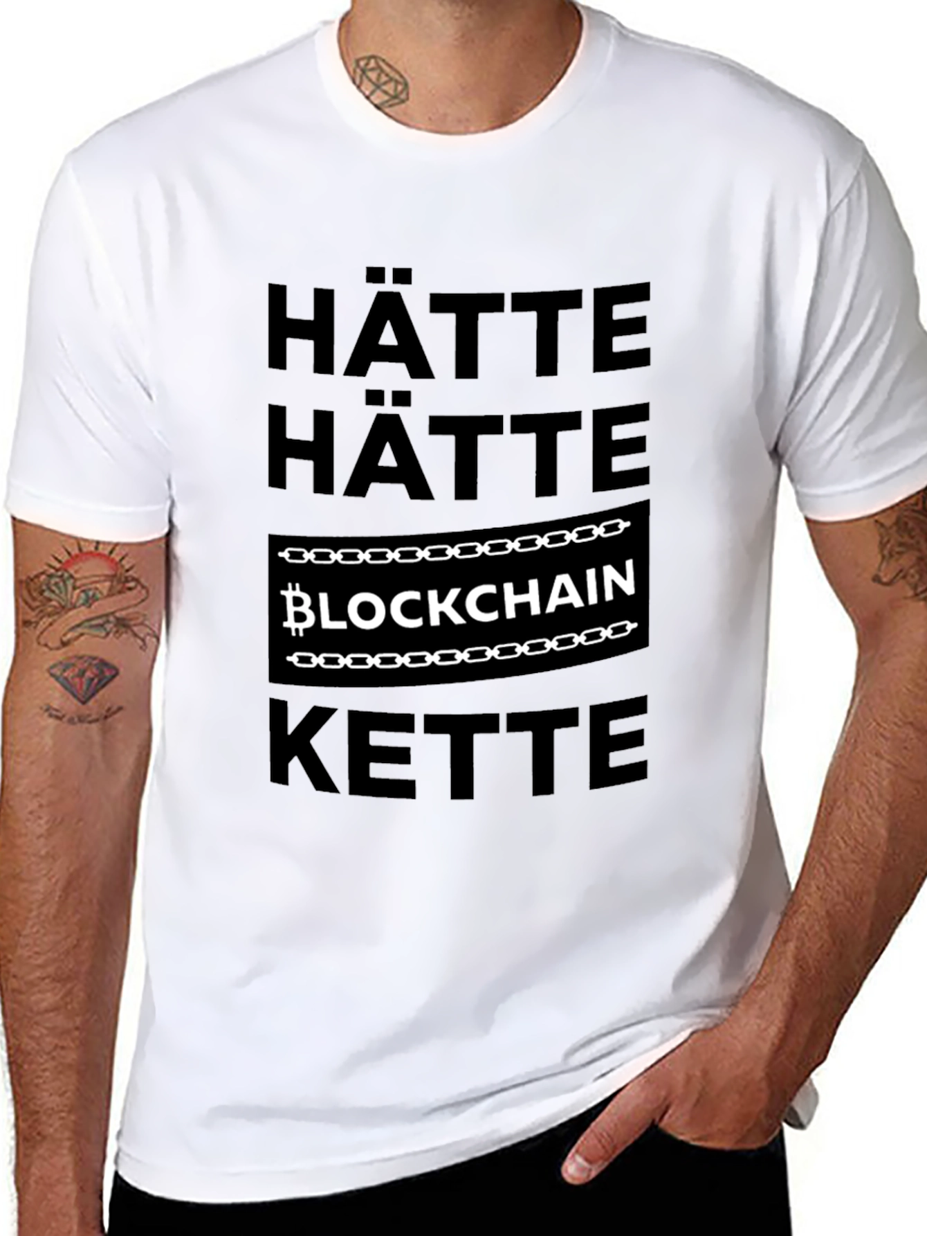 Hätte Kette Blockchain Black T-Shirt
