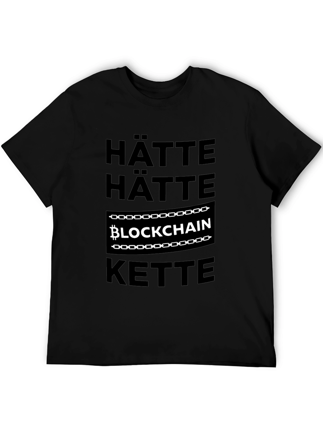 Hätte Kette Blockchain Black T-Shirt