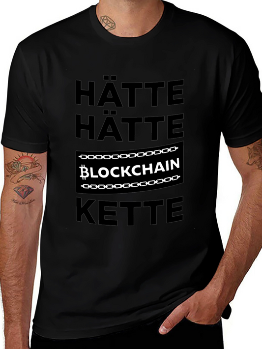 Hätte Kette Blockchain Black T-Shirt