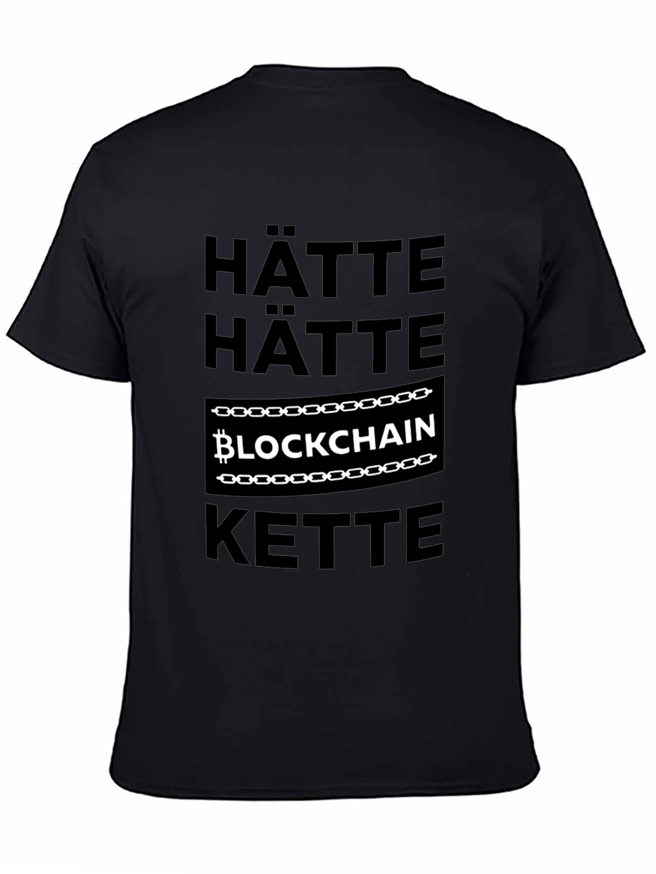 Hätte Kette Blockchain Black T-Shirt