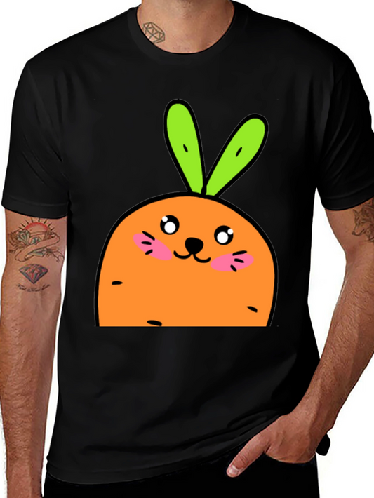 Cute Carrot Bunny Graphic T-Shirt