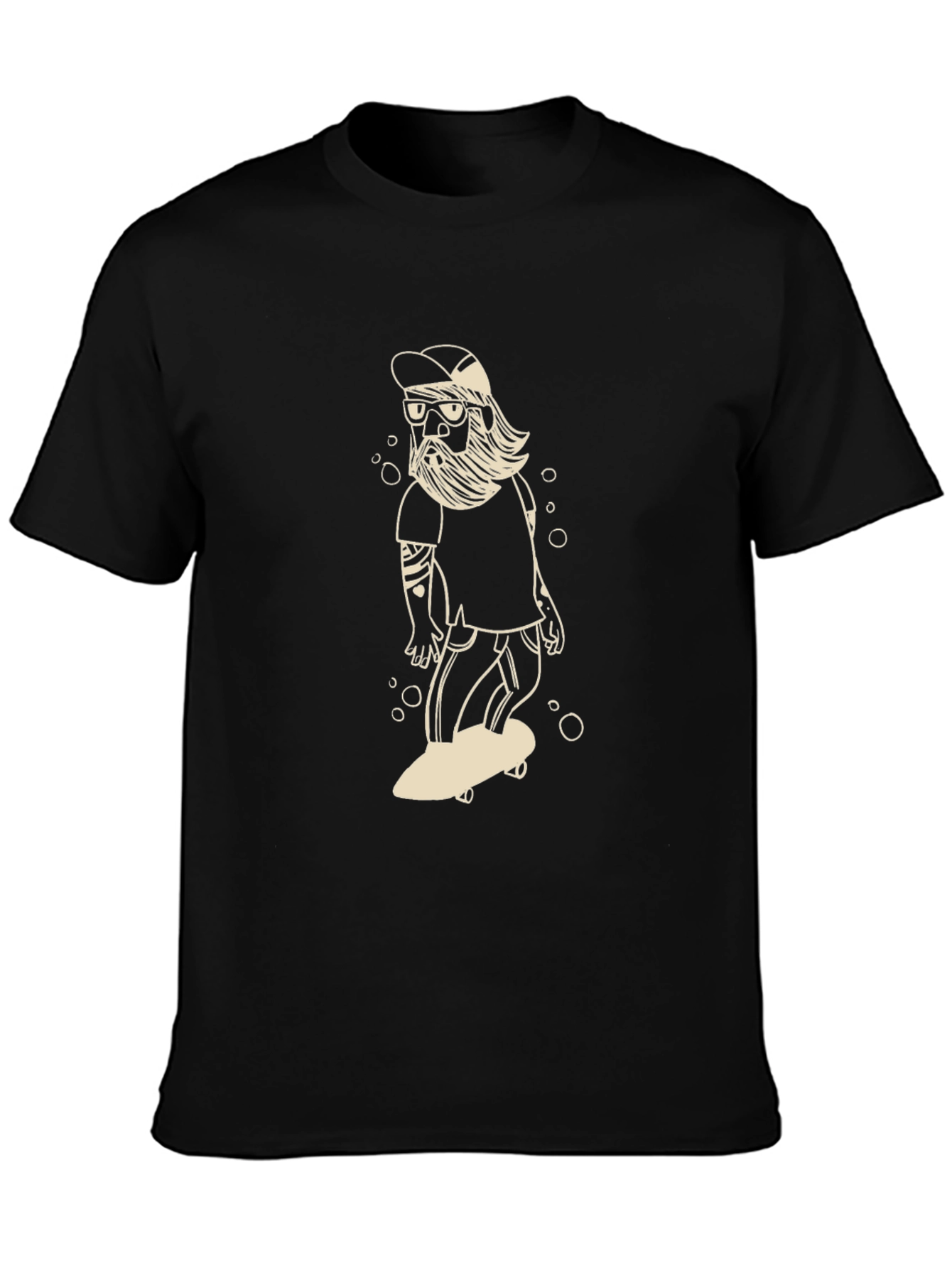 Skater Dude Graphic Tee - Black