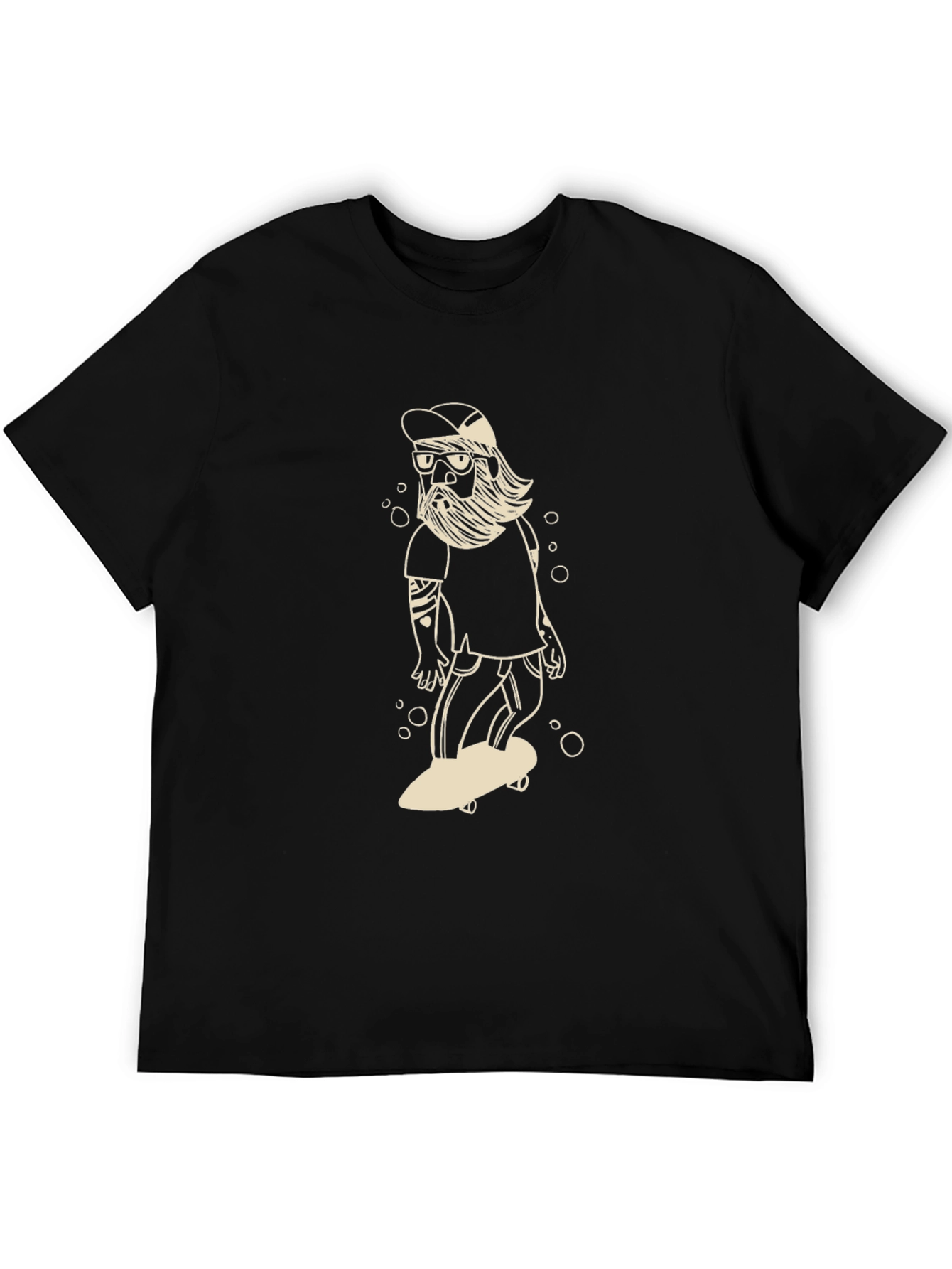 Skater Dude Graphic Tee - Black