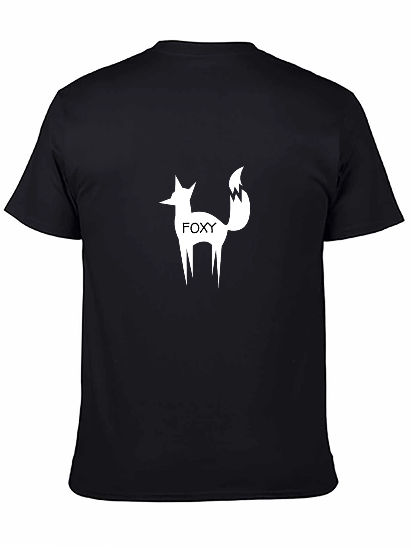 Foxy Graphic Tee - Modern Fox Silhouette Black T-Shirt