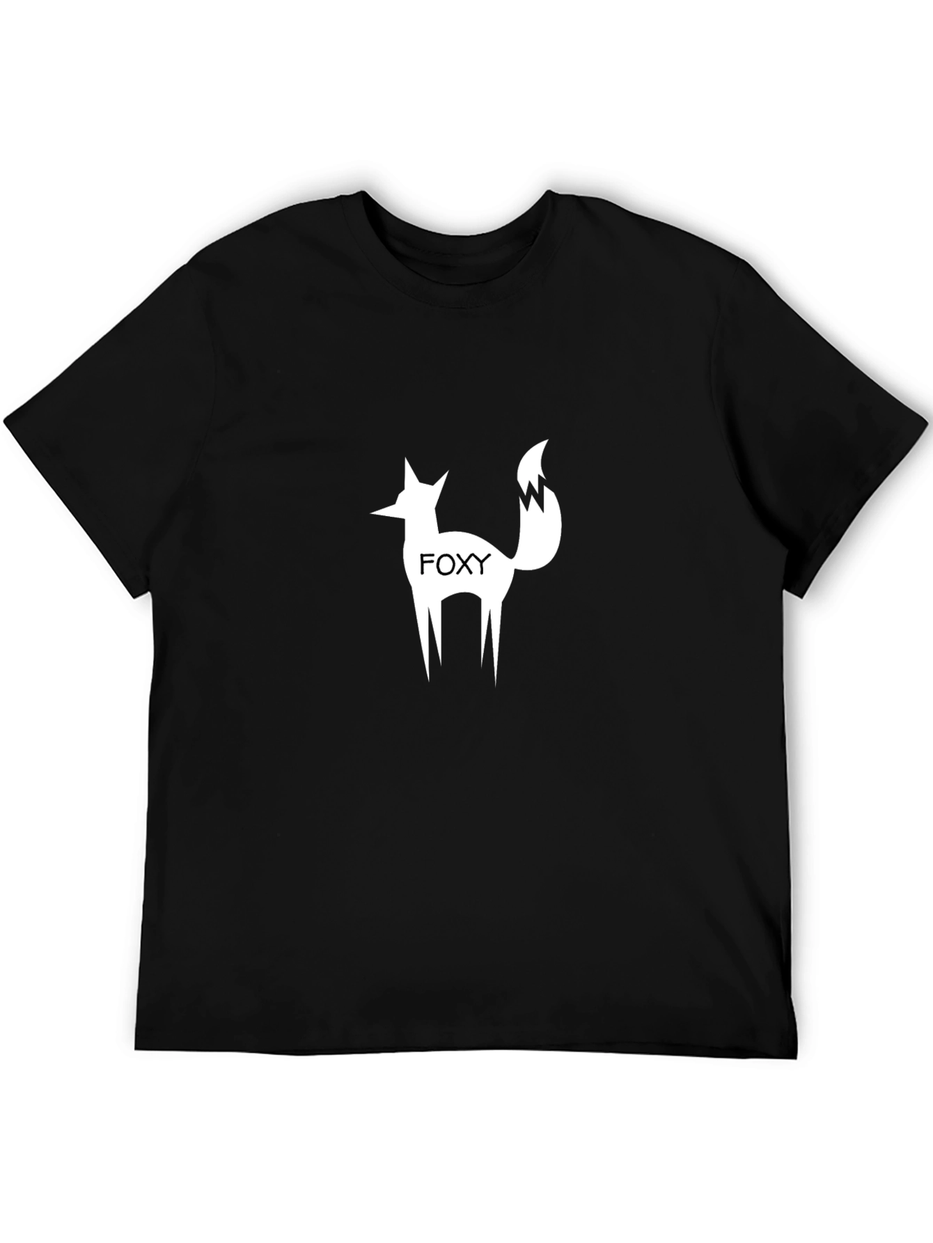 Foxy Graphic Tee - Modern Fox Silhouette Black T-Shirt