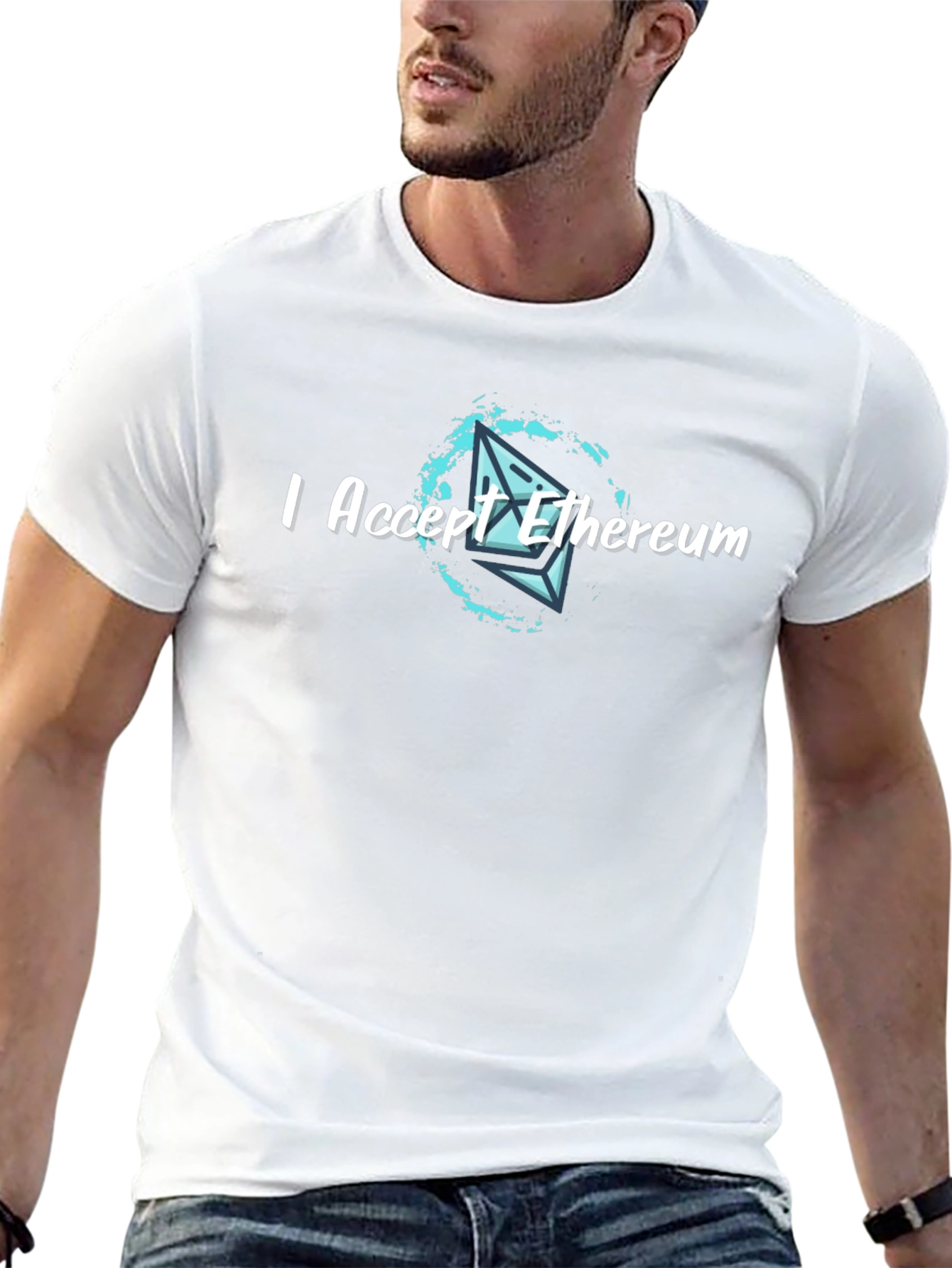 I Accept Ethereum Crypto T-Shirt - Black