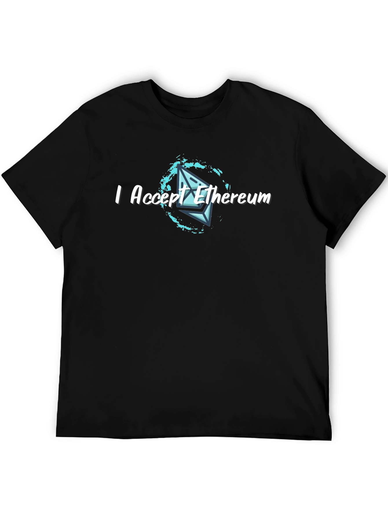 I Accept Ethereum Crypto T-Shirt - Black