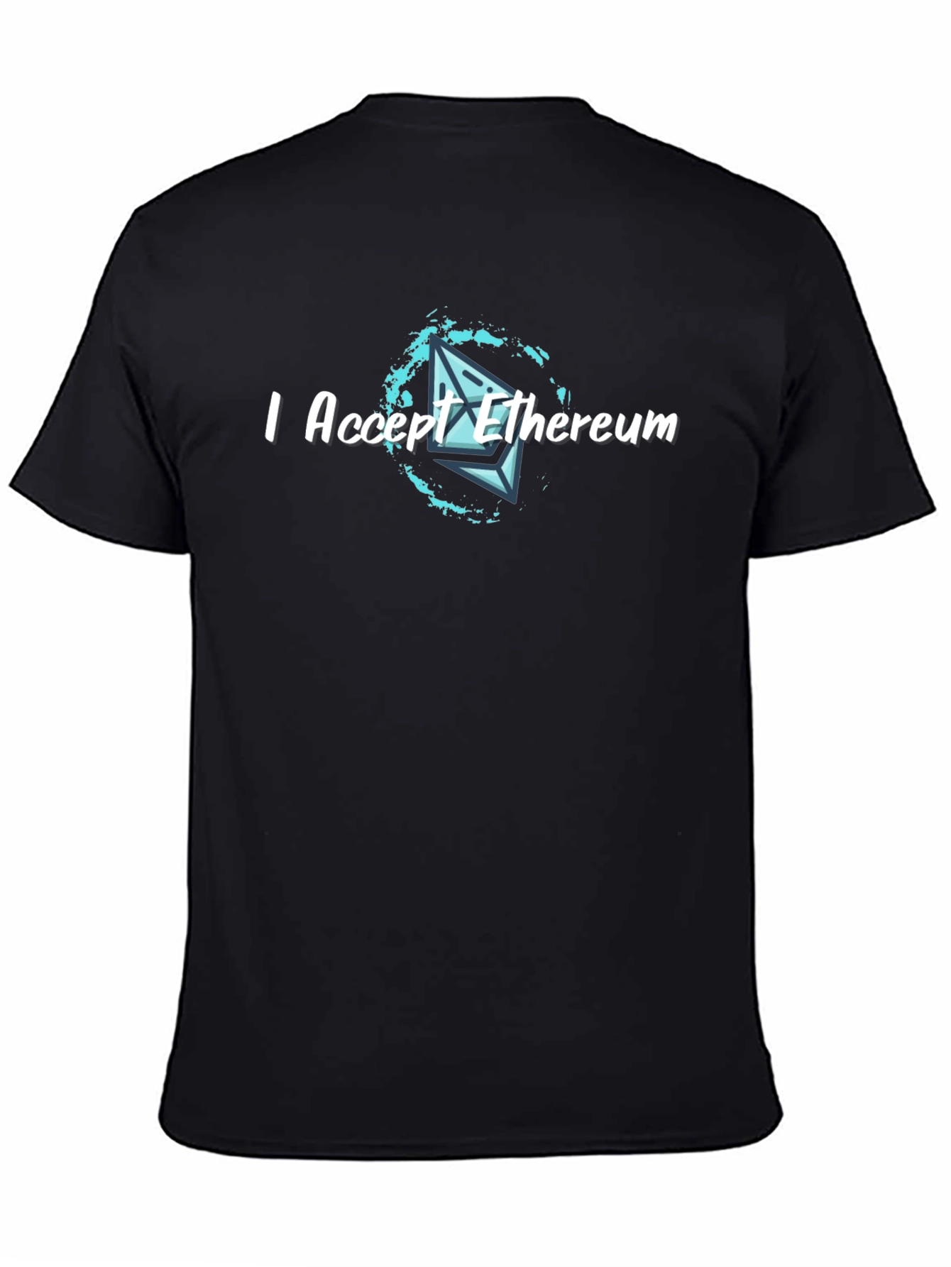 I Accept Ethereum Crypto T-Shirt - Black