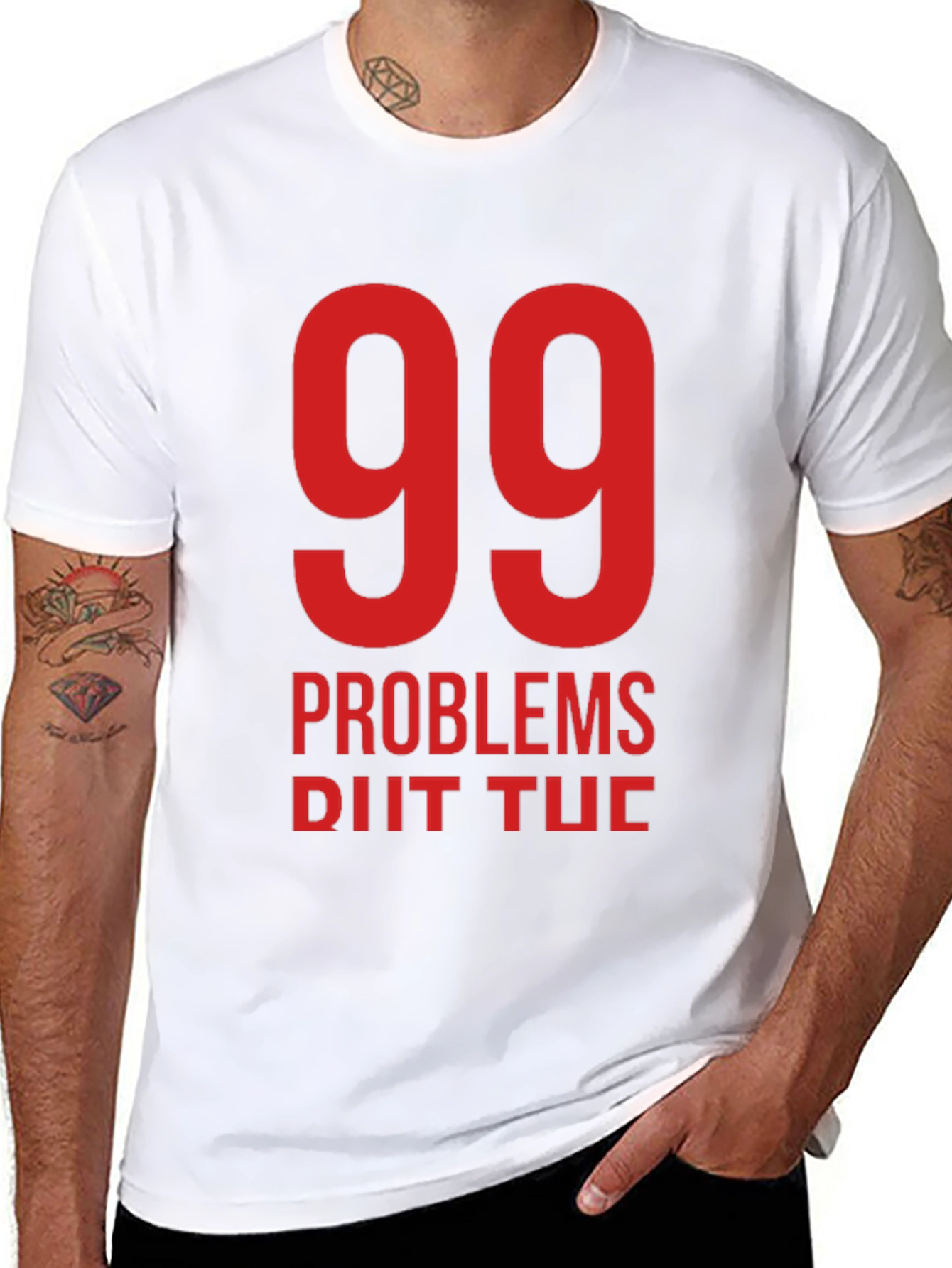 99 Problems T-Shirt - Black Crew Neck Tee