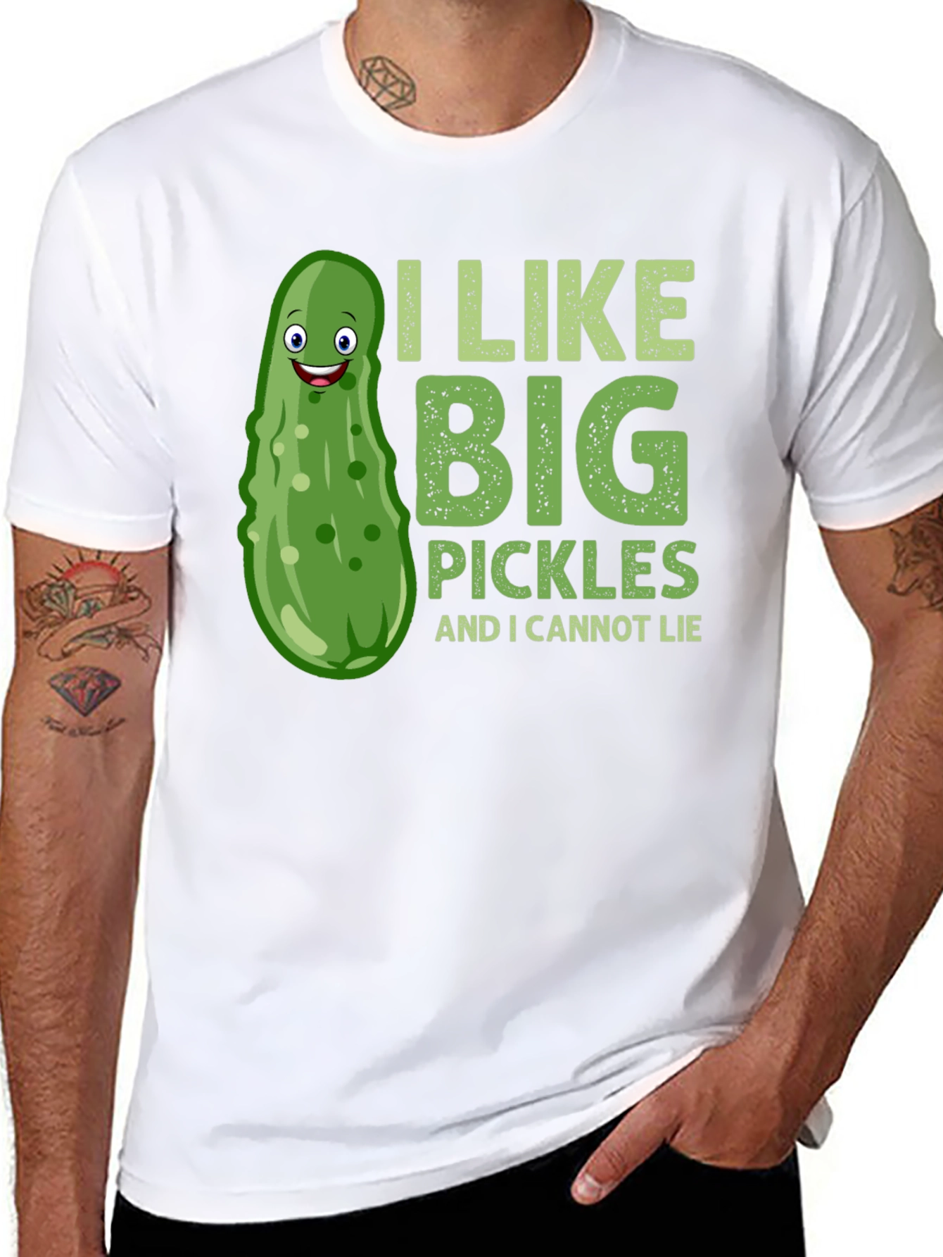 Funny Pickle T-Shirt - I Like Big Pickles Tee
